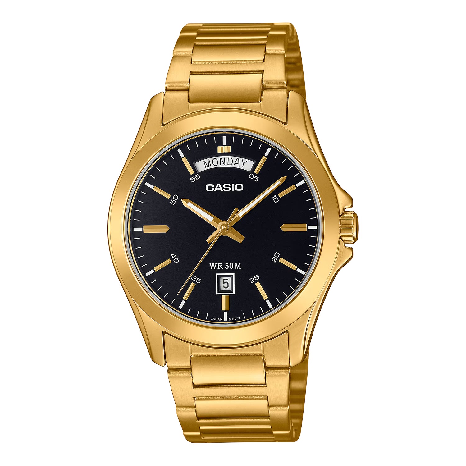 CASIO カシオ MTP-1370G-1A ゴールド ブラック文字盤 アナログ メンズ 腕時計