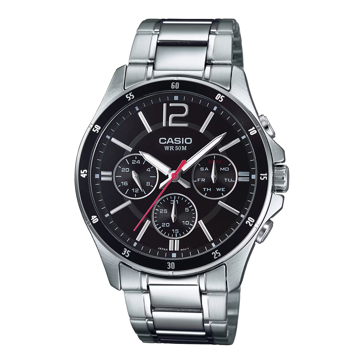 CASIO カシオ MTP-1374D-1A シルバー ブラック文字盤 アナログ メンズ 腕時計