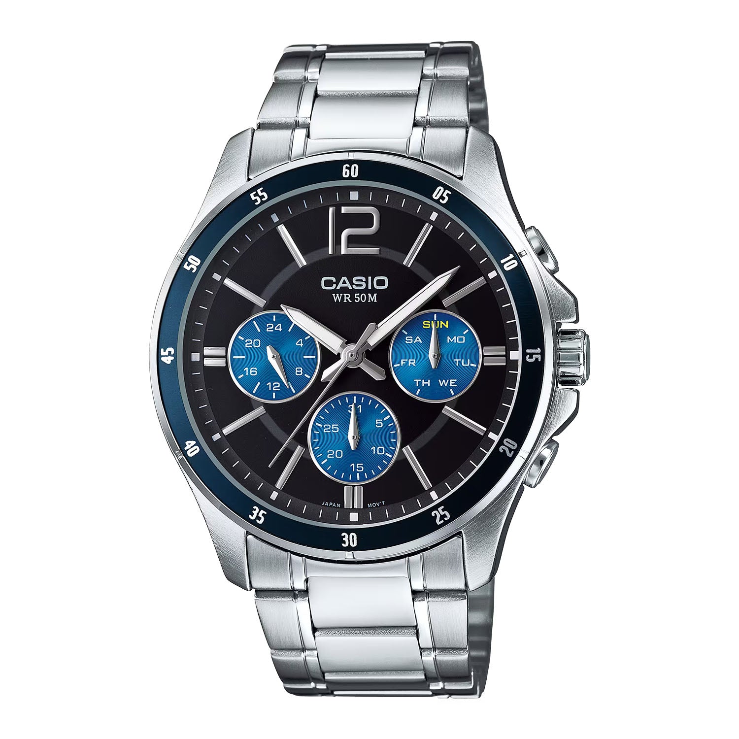 CASIO カシオ MTP‑1374D‑2A シルバー ブラック文字盤 アナログ メンズ 腕時計