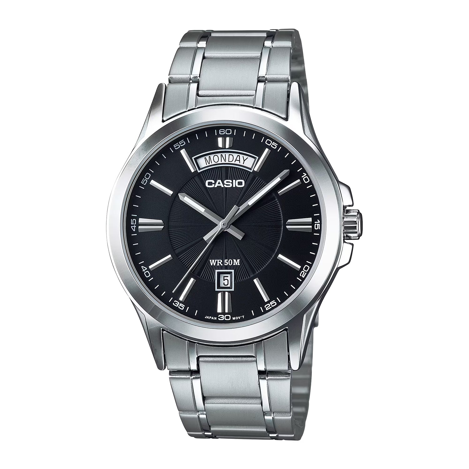 CASIO カシオ MTP-1381D-1A シルバー ブラック文字盤 アナログ メンズ 腕時計
