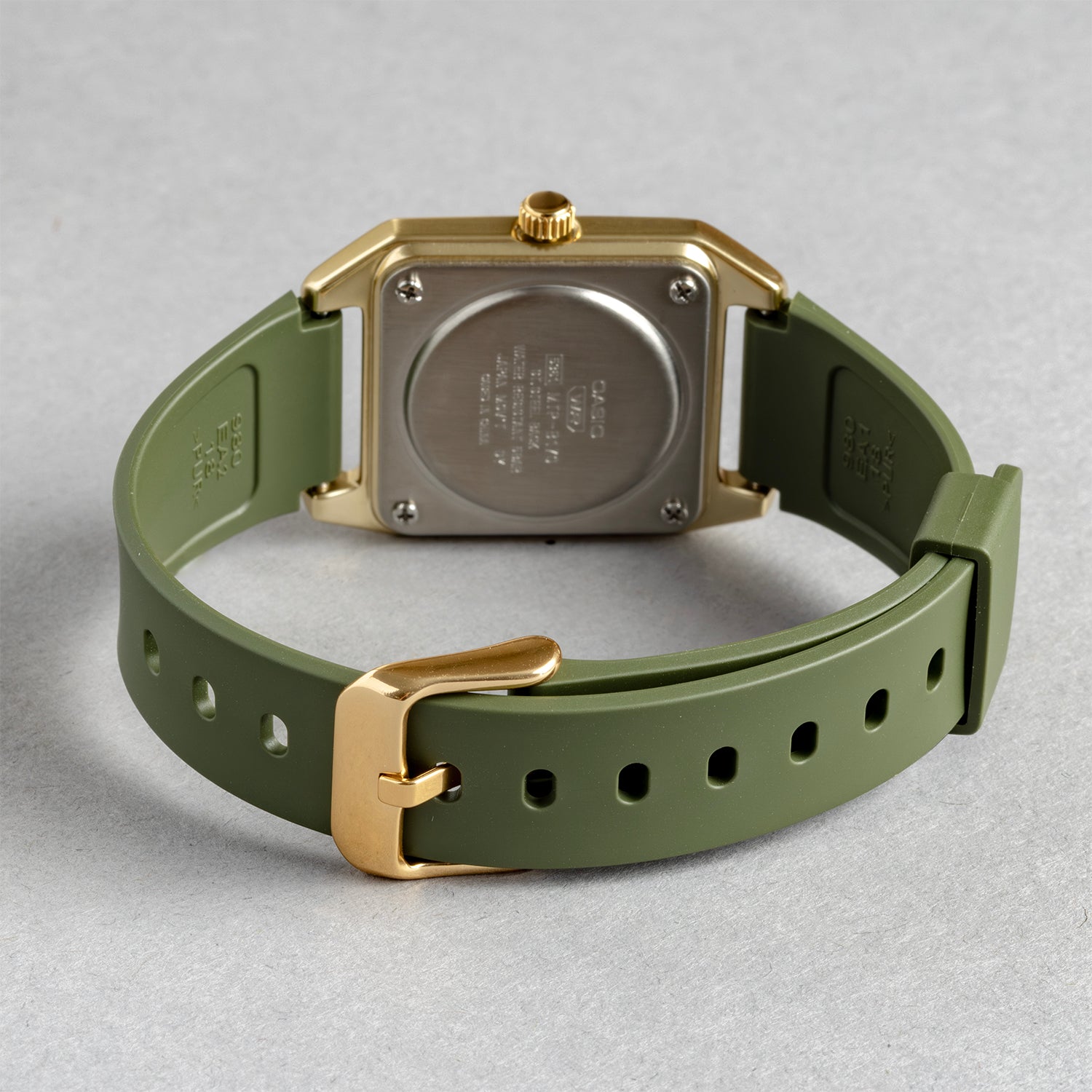 CASIO カシオ MTP-B170-3E グリーン ゴールド文字盤 アナログ メンズ 腕時計 ベルト