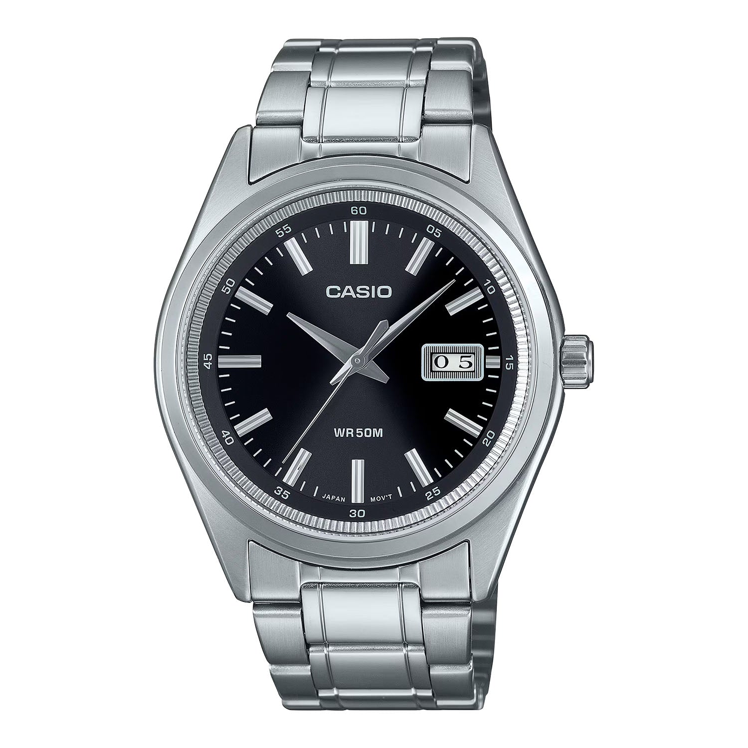 CASIO カシオ MTP-B180D-1A1 シルバー ブラック文字盤 アナログ メンズ 腕時計