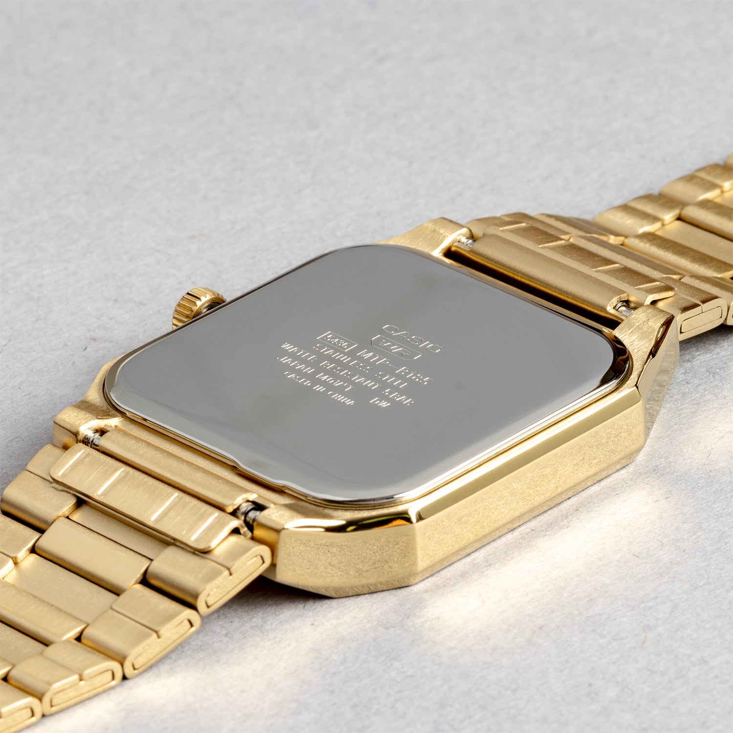 CASIO カシオ MTP-B185G-9A ゴールド ゴールド文字盤 アナログ メンズ 腕時計 ケースバック