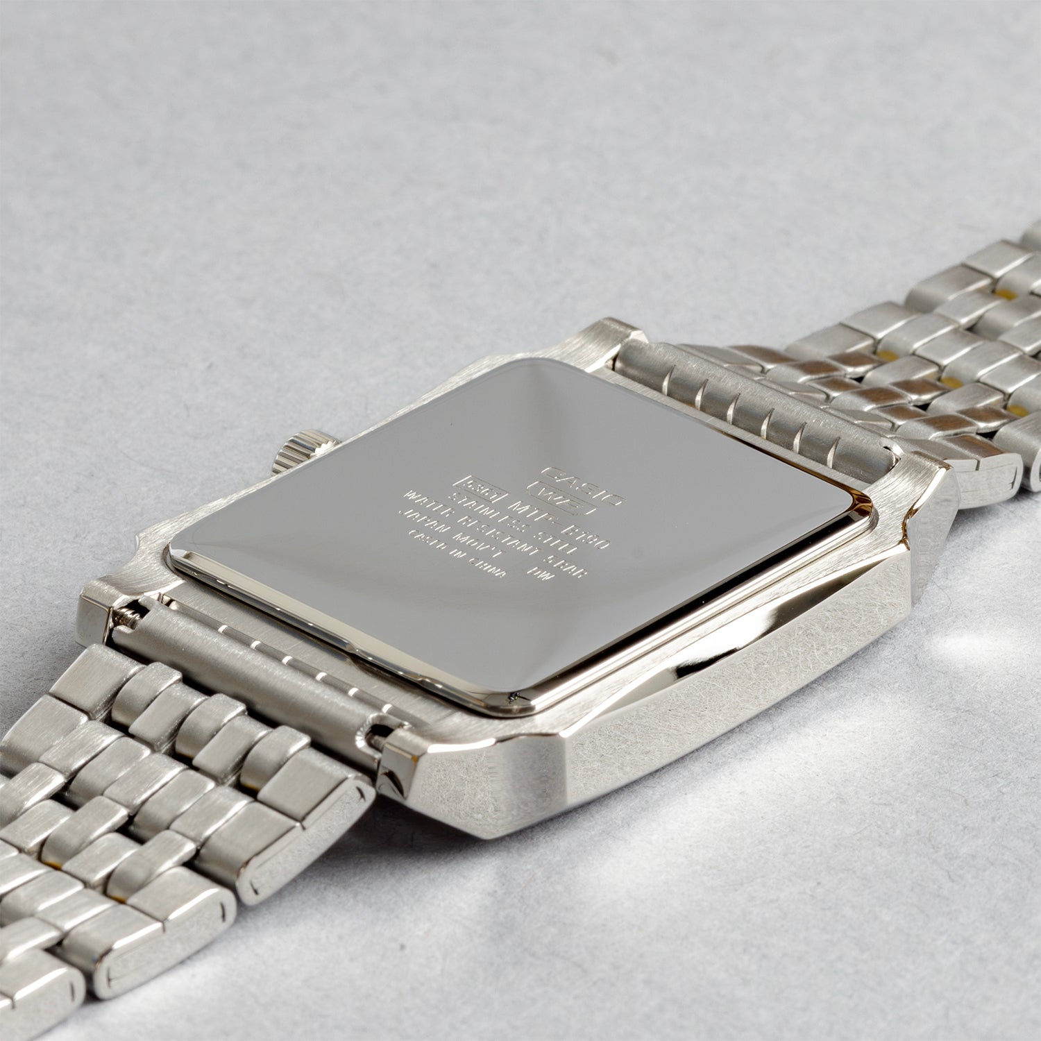 CASIO カシオ MTP-B190D-1B シルバー ブラック文字盤 アナログ メンズ 腕時計 ケースバック