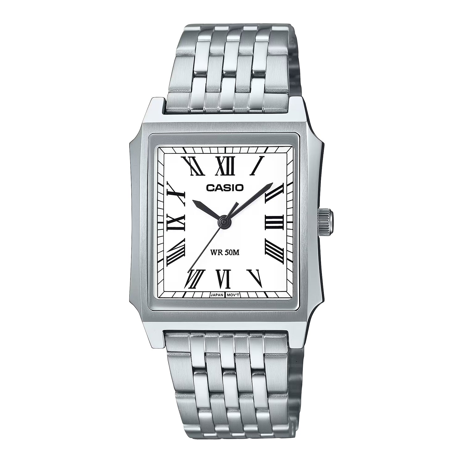 CASIO カシオ MTP-B190D-7B シルバー ホワイト文字盤 アナログ メンズ 腕時計