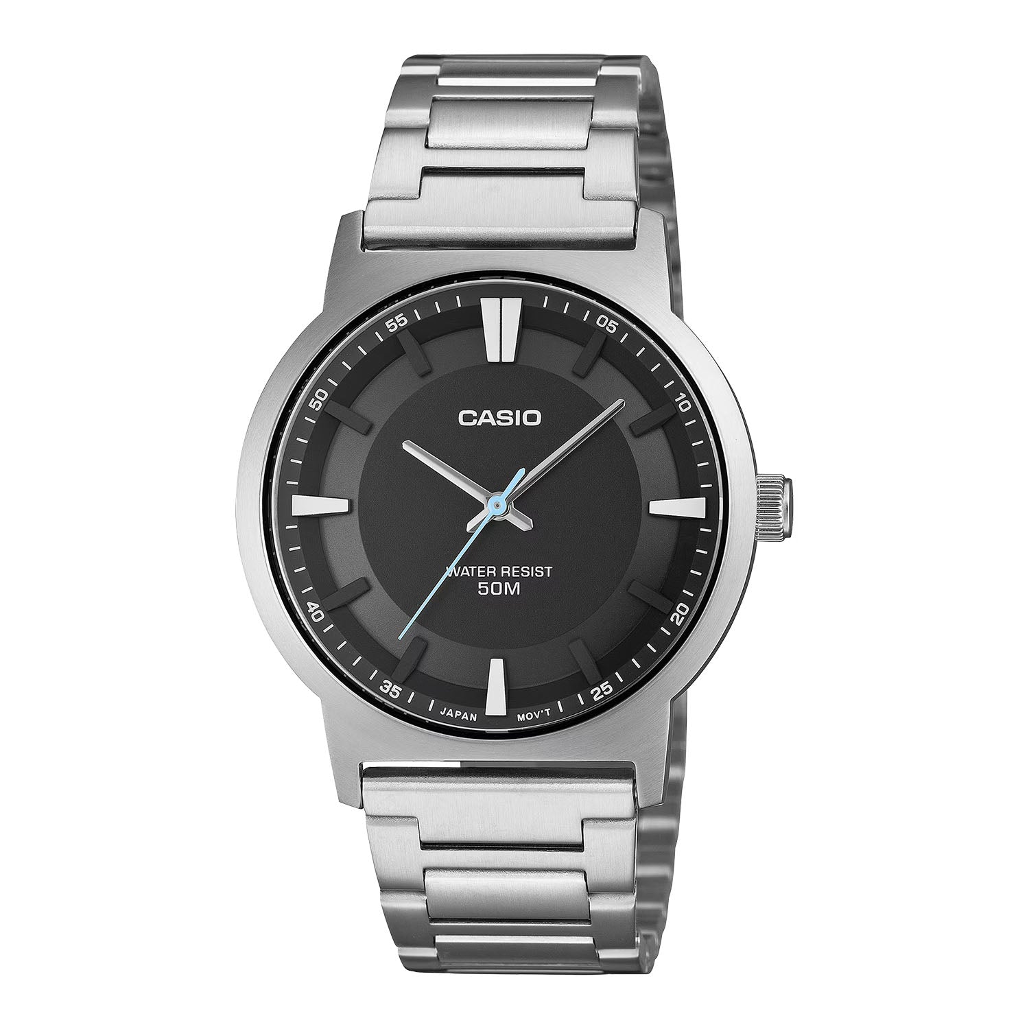 CASIO カシオ MTP-B220D-1A シルバー ブラック文字盤 アナログ メンズ 腕時計