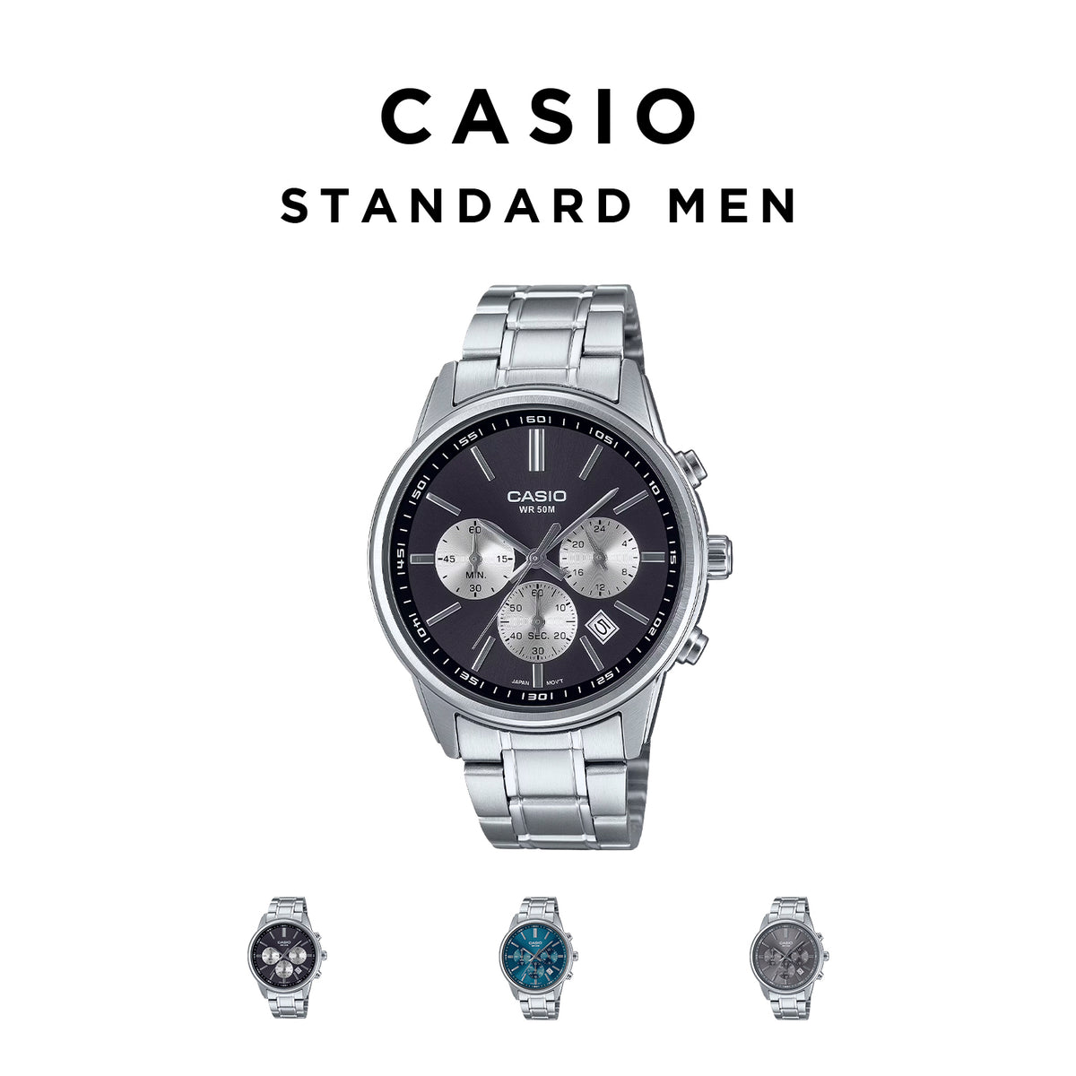 CASIO カシオ MTP-E515D メンズ 腕時計 5気圧防水 10年保証