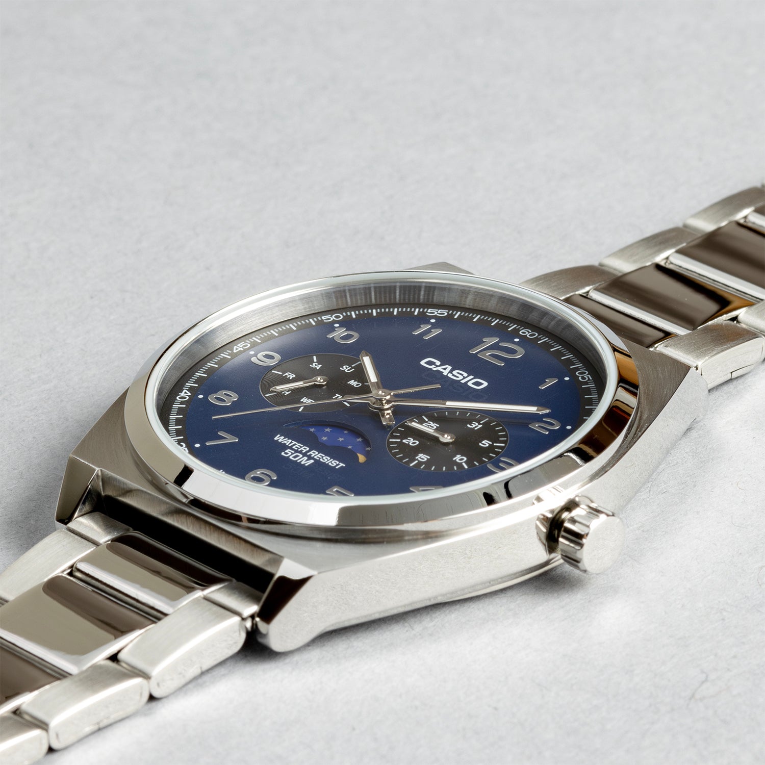 CASIO カシオ MTP-M300D-2A シルバー ブルー文字盤 アナログ メンズ 腕時計