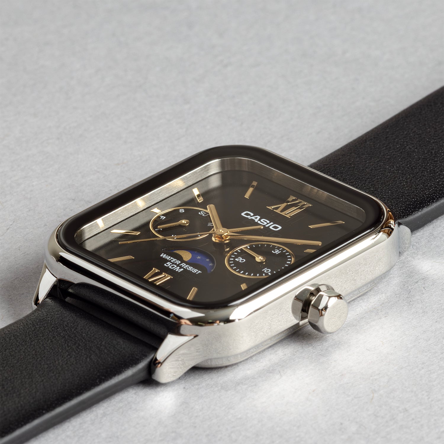 CASIO カシオ MTP-M305L-1A2 ブラック ブラック文字盤 アナログ メンズ 腕時計 斜め