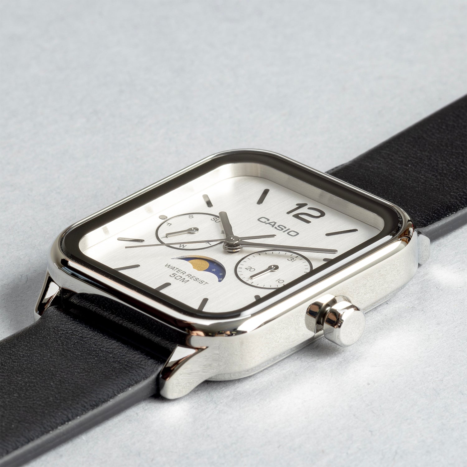 CASIO カシオ MTP-M305L-7A ブラック ホワイト文字盤 アナログ メンズ 腕時計