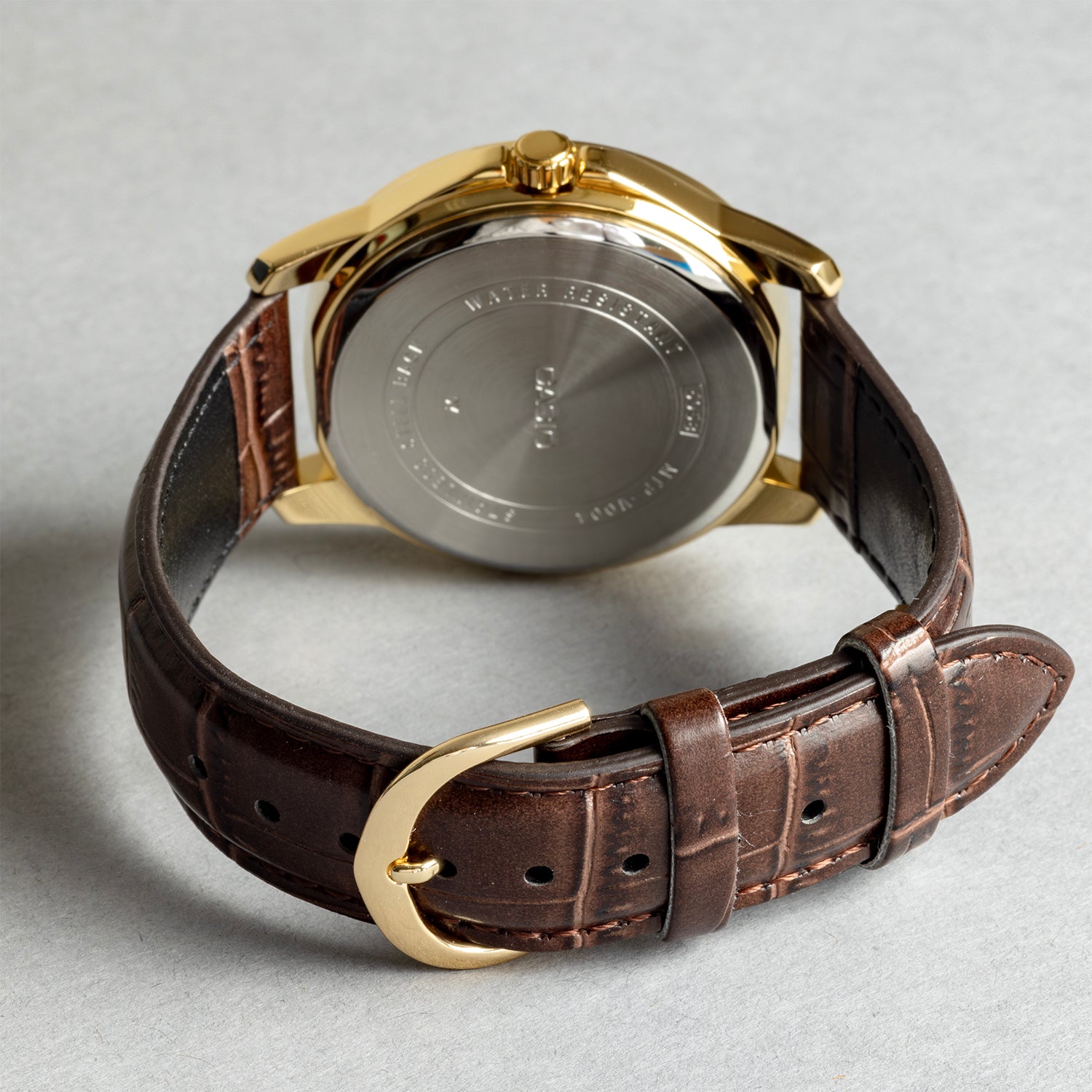 CASIO カシオ MTP-V004GL-7A ブラウン ホワイト文字盤 アナログ メンズ 腕時計 ベルト