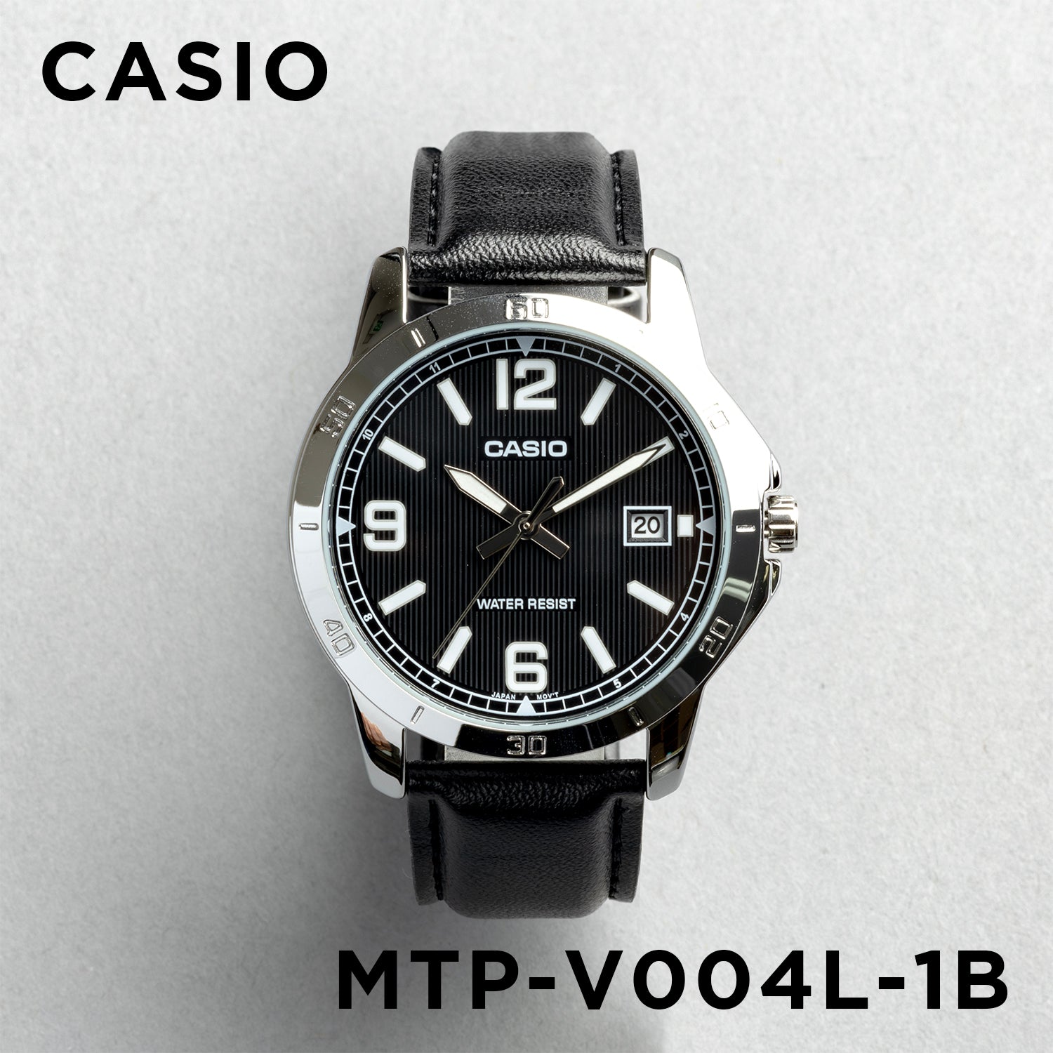 CASIO カシオ MTP-V004L-1B ブラック ブラック文字盤 アナログ メンズ 腕時計