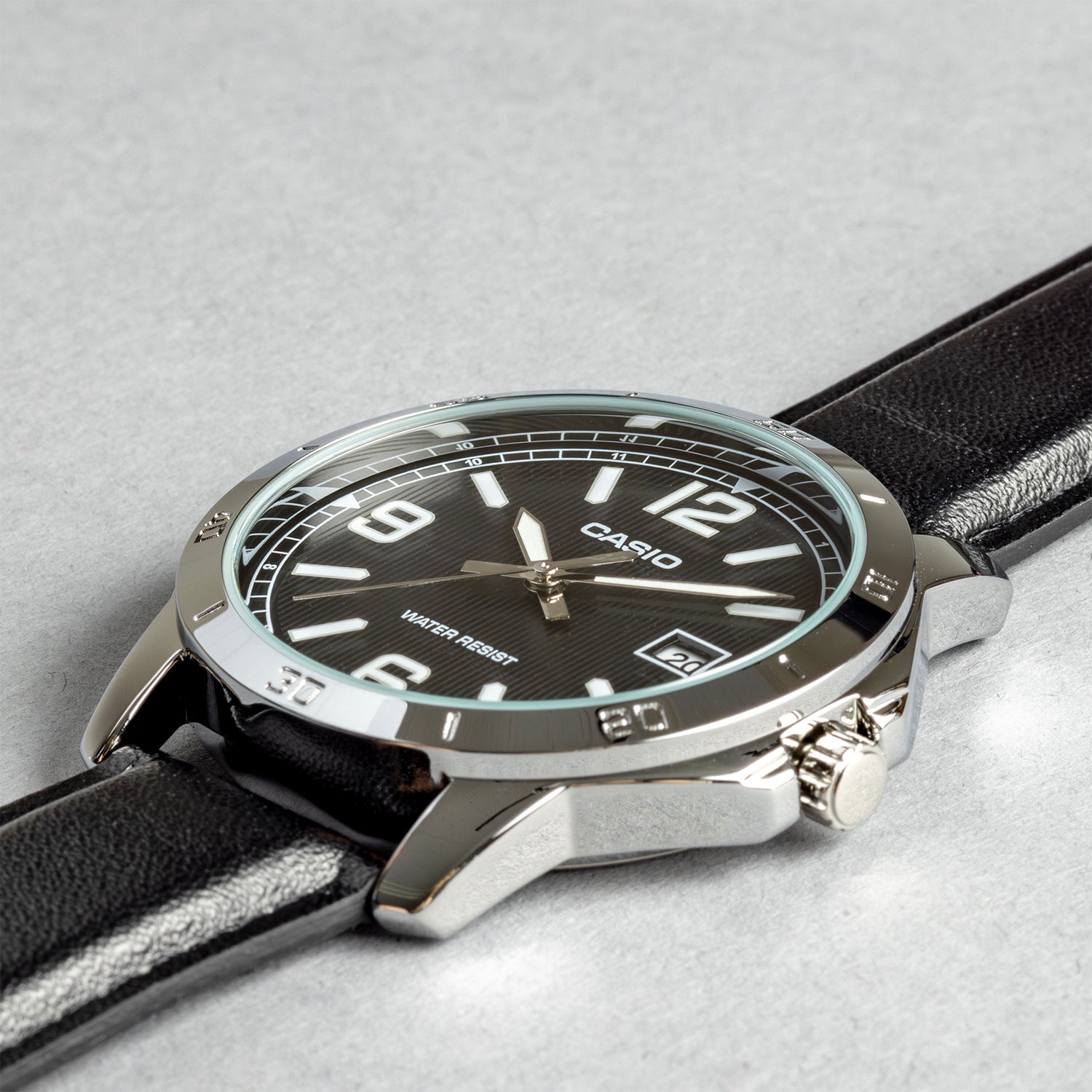 CASIO カシオ MTP-V004L-1B ブラック ブラック文字盤 アナログ メンズ 腕時計