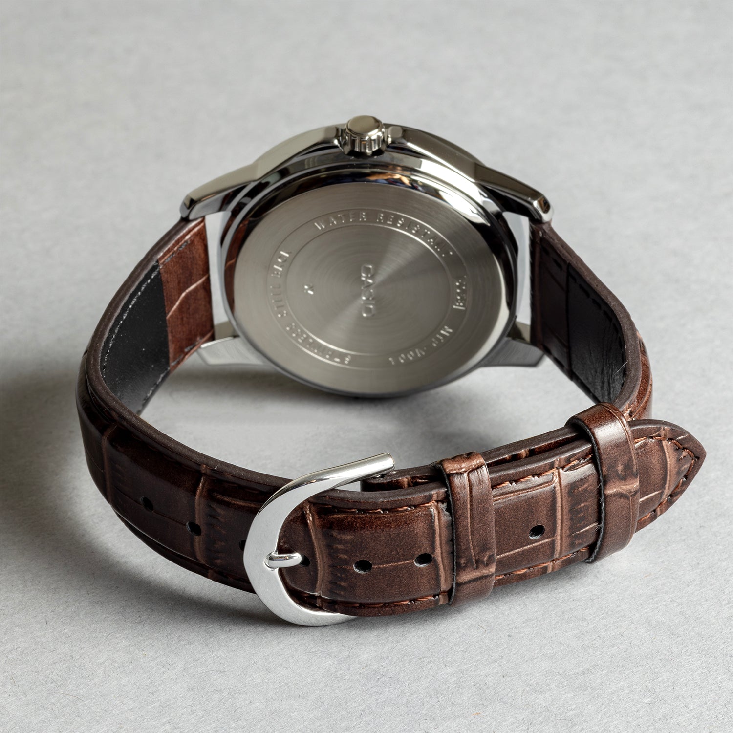 CASIO カシオ MTP-V004L-7C ブラウン シルバー文字盤 アナログ メンズ 腕時計