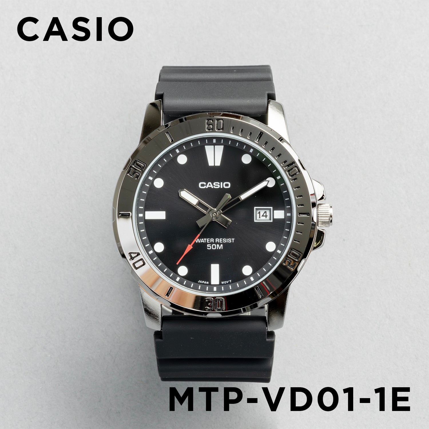 CASIO カシオ MTP-VD01-1E ブラック ブラック文字盤 アナログ メンズ 腕時計