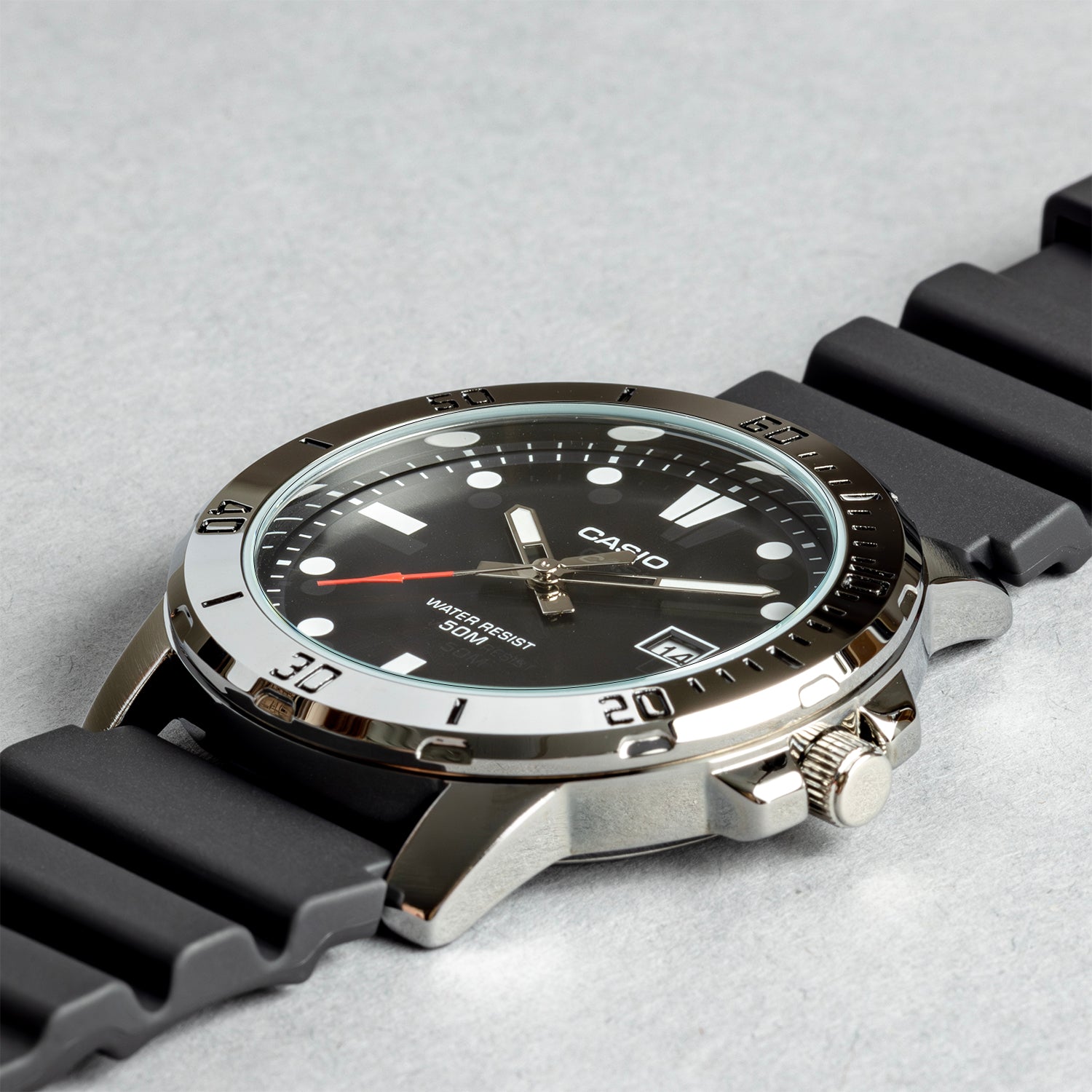 CASIO カシオ MTP-VD01-1E ブラック ブラック文字盤 アナログ メンズ 腕時計