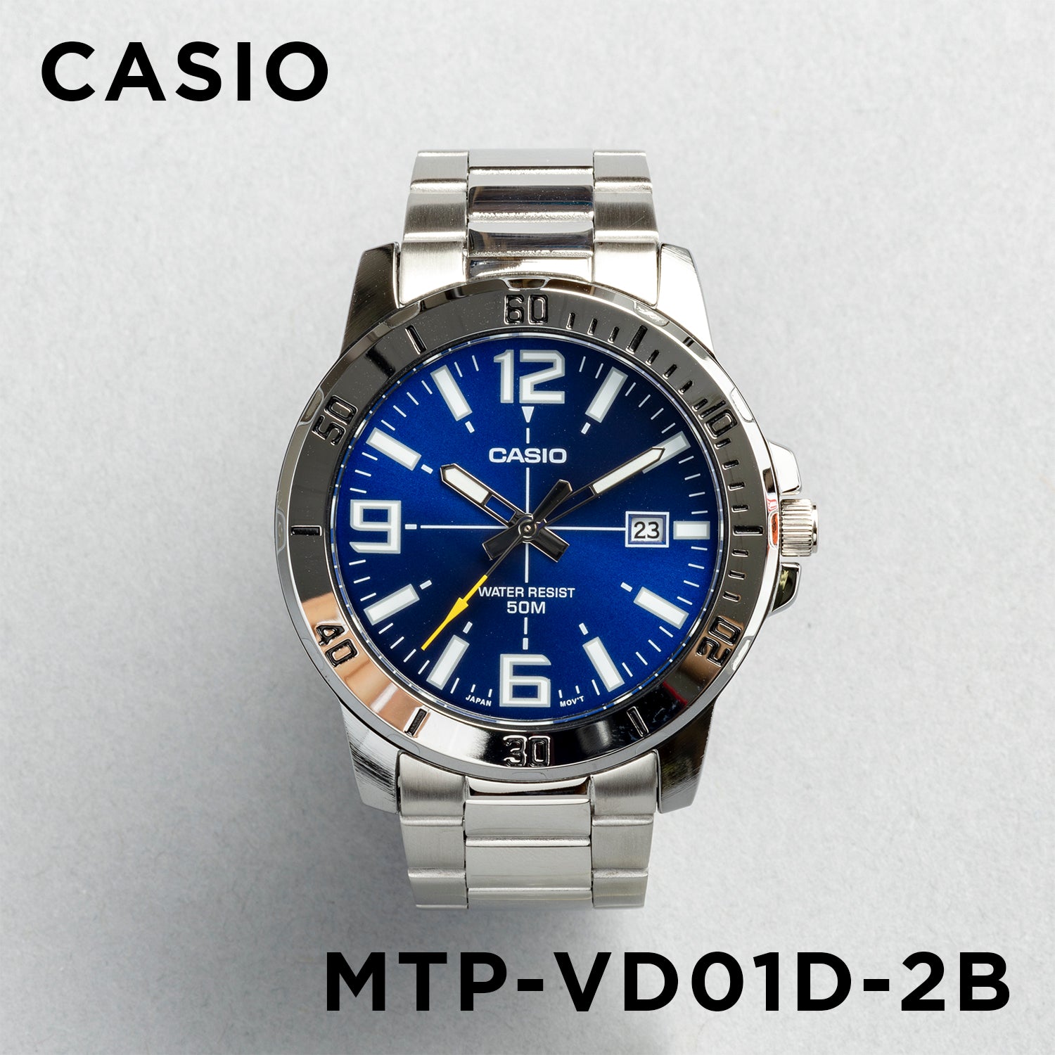 CASIO カシオ MTP-VD01D-2B シルバー ブルー文字盤 アナログ メンズ 腕時計