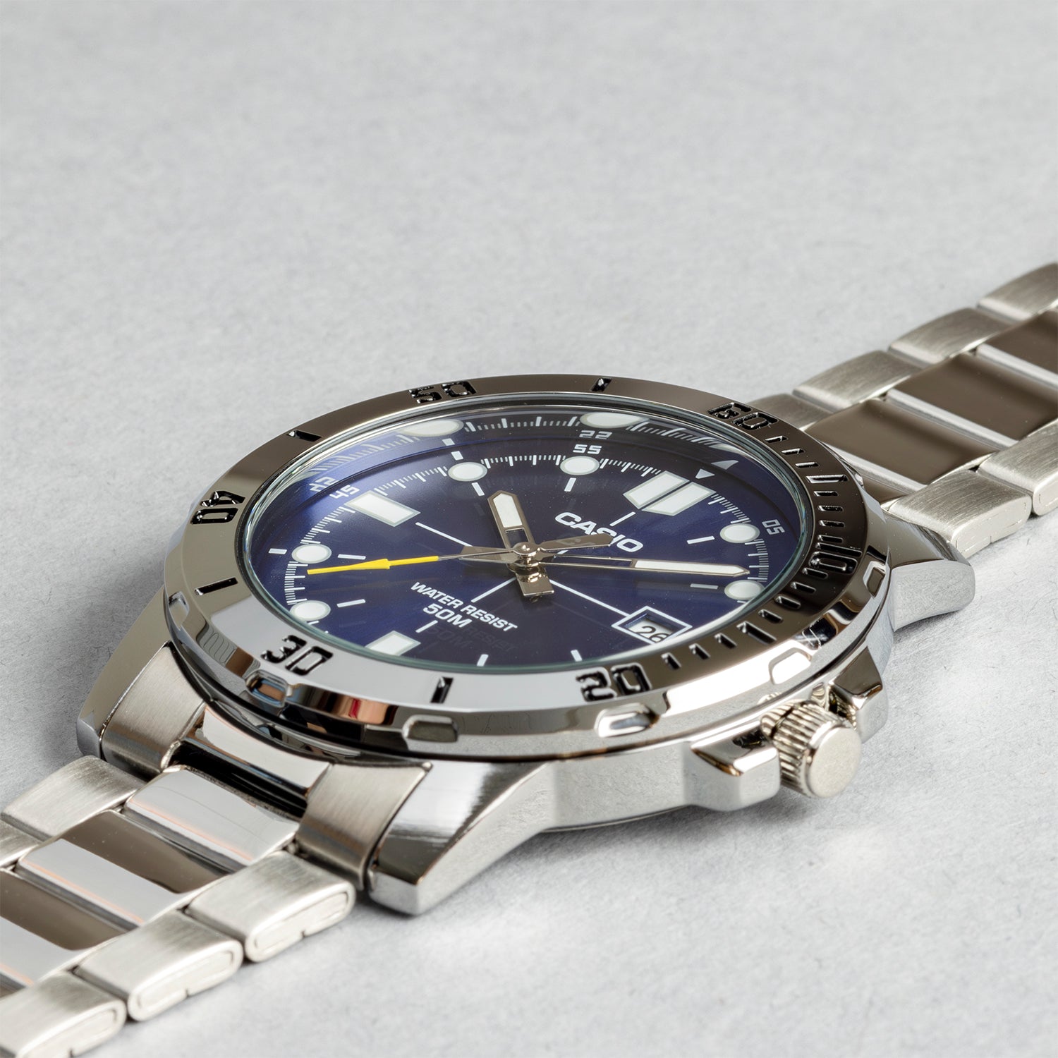 CASIO カシオ MTP-VD01D-2E シルバー ブルー文字盤 アナログ メンズ 腕時計