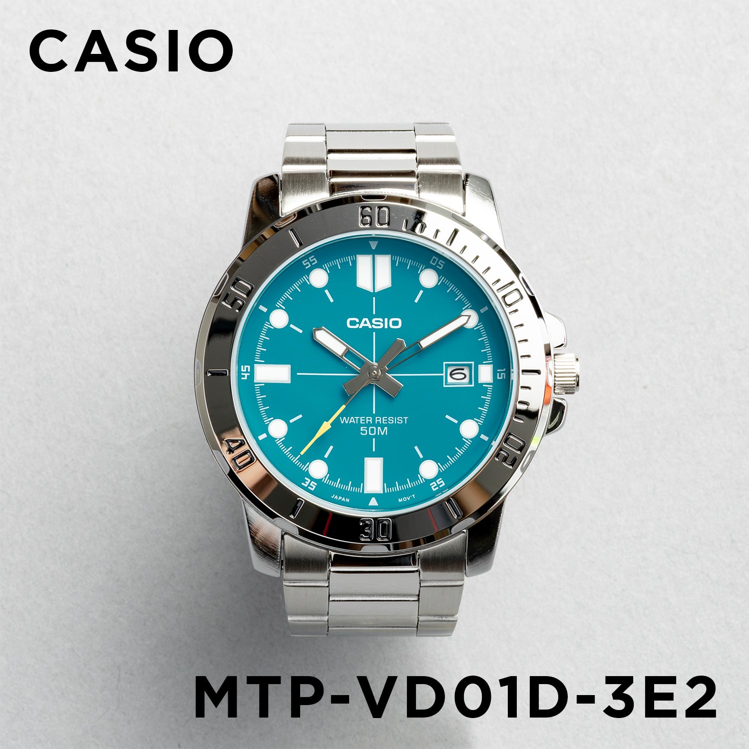 CASIO カシオ MTP-VD01D-3E2 シルバー ブルー文字盤 アナログ メンズ 腕時計