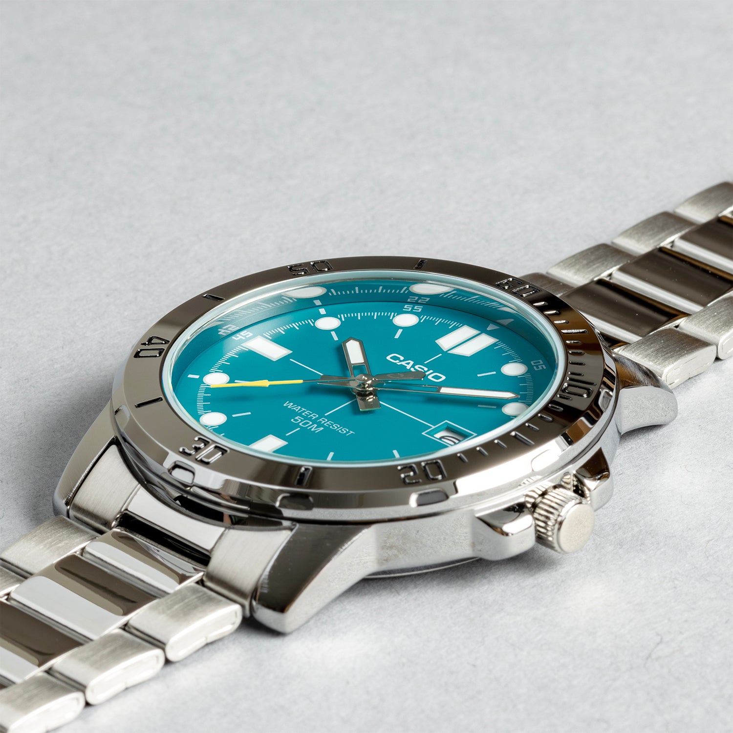 CASIO カシオ MTP-VD01D-3E2 シルバー ブルー文字盤 アナログ メンズ 腕時計