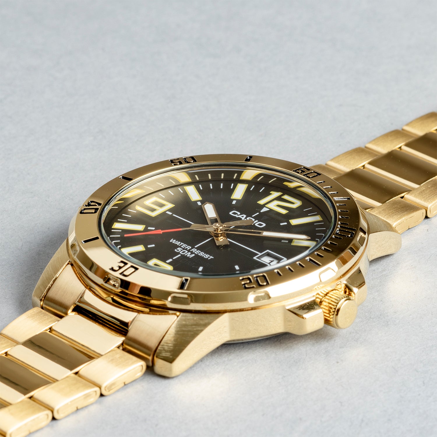 CASIO カシオ MTP-VD01G-1B ゴールド ブラック文字盤 アナログ メンズ 腕時計