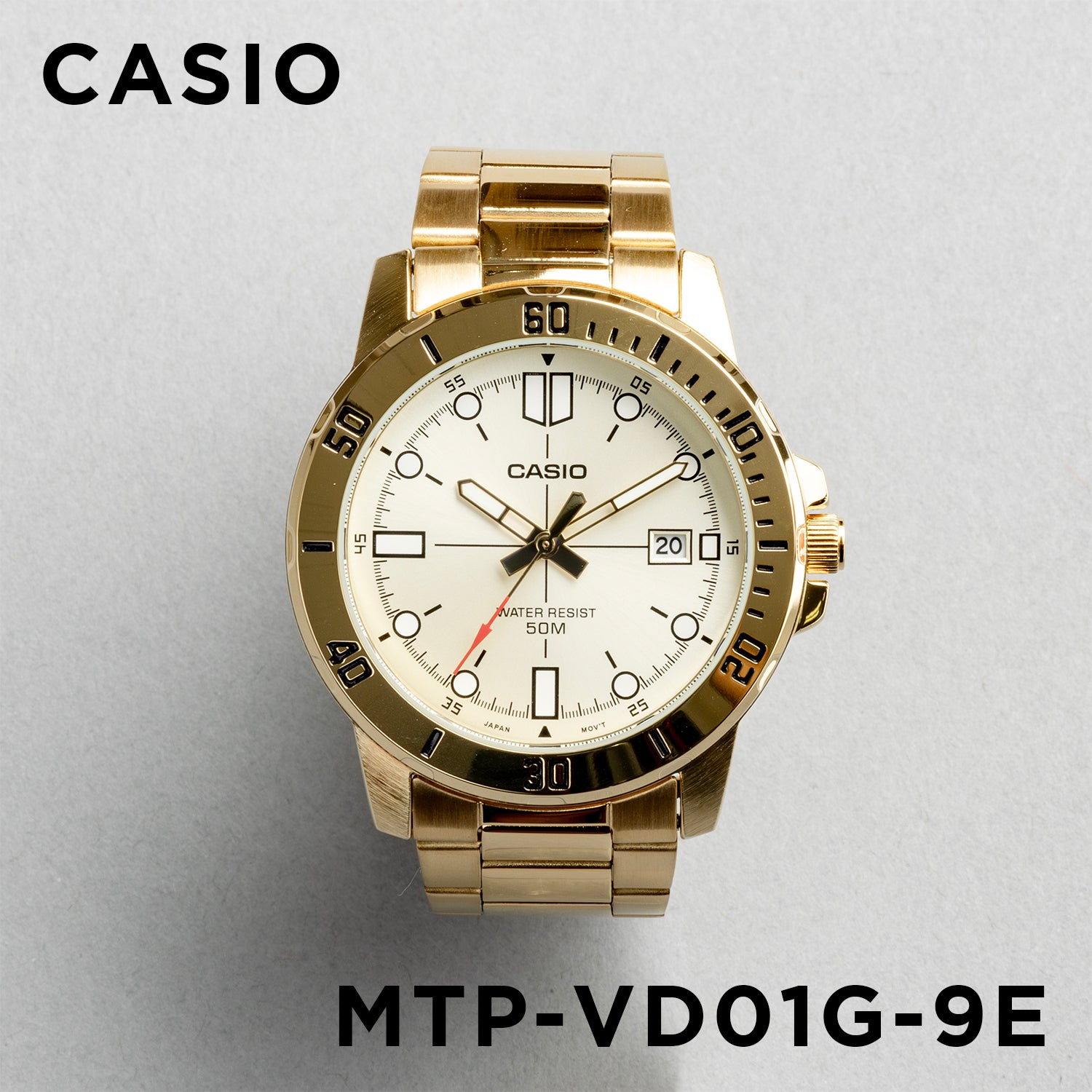 CASIO カシオ MTP-VD01G-9E ゴールド ホワイト文字盤 アナログ メンズ 腕時計