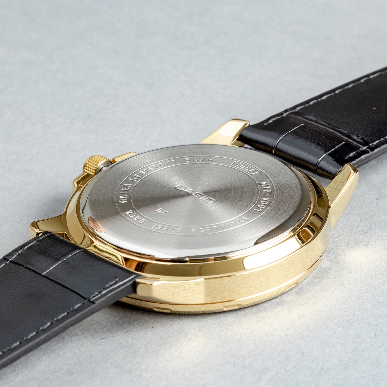 CASIO カシオ MTP-VD01GL-1E ブラック ブラック文字盤 アナログ メンズ 腕時計 ケースバック