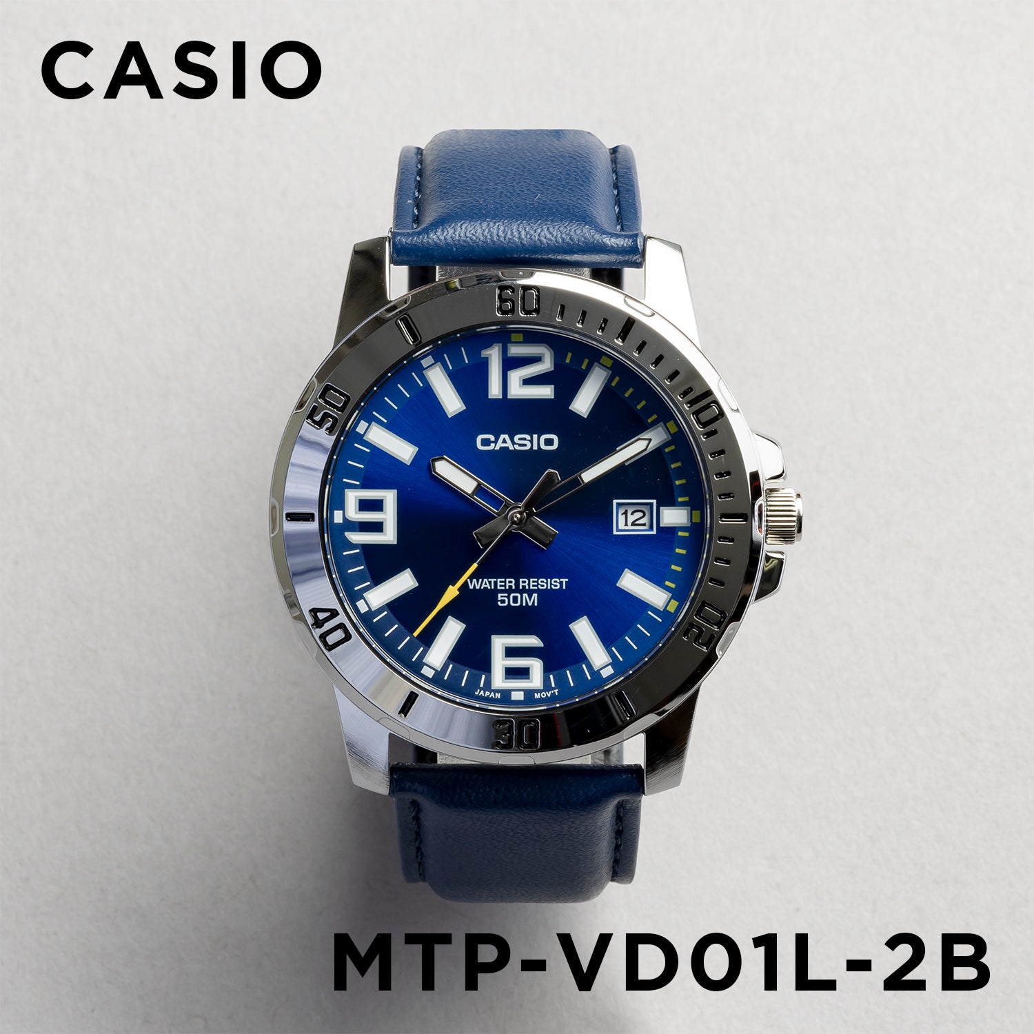 CASIO カシオ MTP-VD01L-2B ブルー ブルー文字盤 アナログ メンズ 腕時計