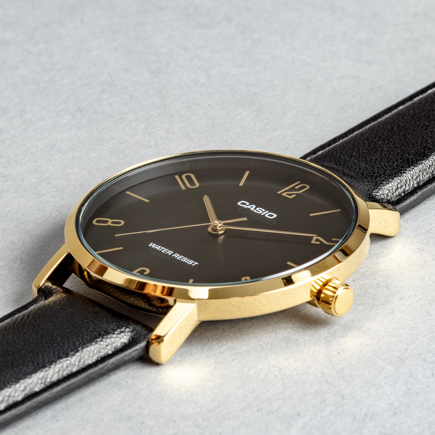 CASIO カシオ MTP-VT01GL-1B2 ブラック ブラック文字盤 アナログ ユニセックス 腕時計