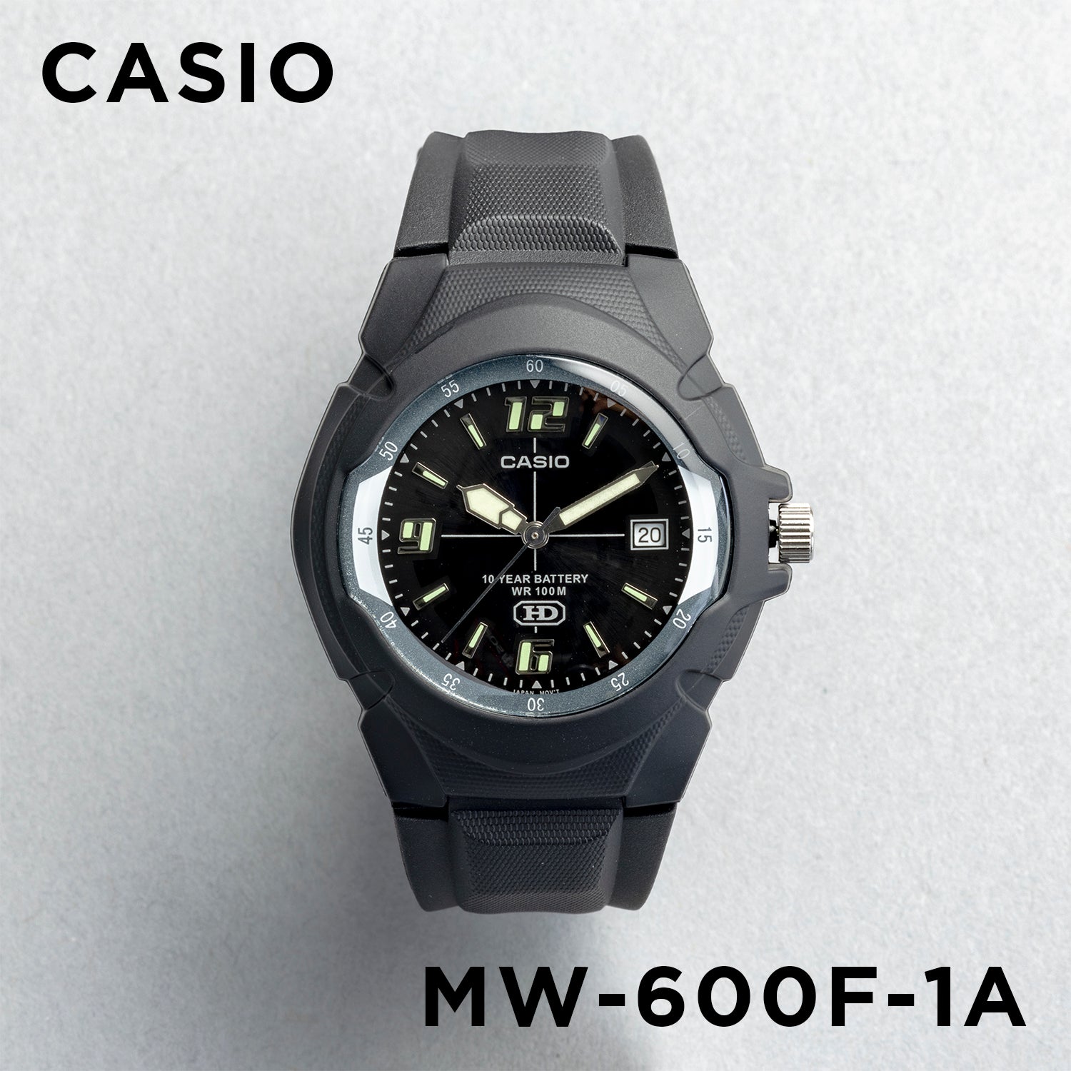 CASIO カシオ MW-600F-1A ブラック ブラック文字盤 アナログ メンズ 腕時計
