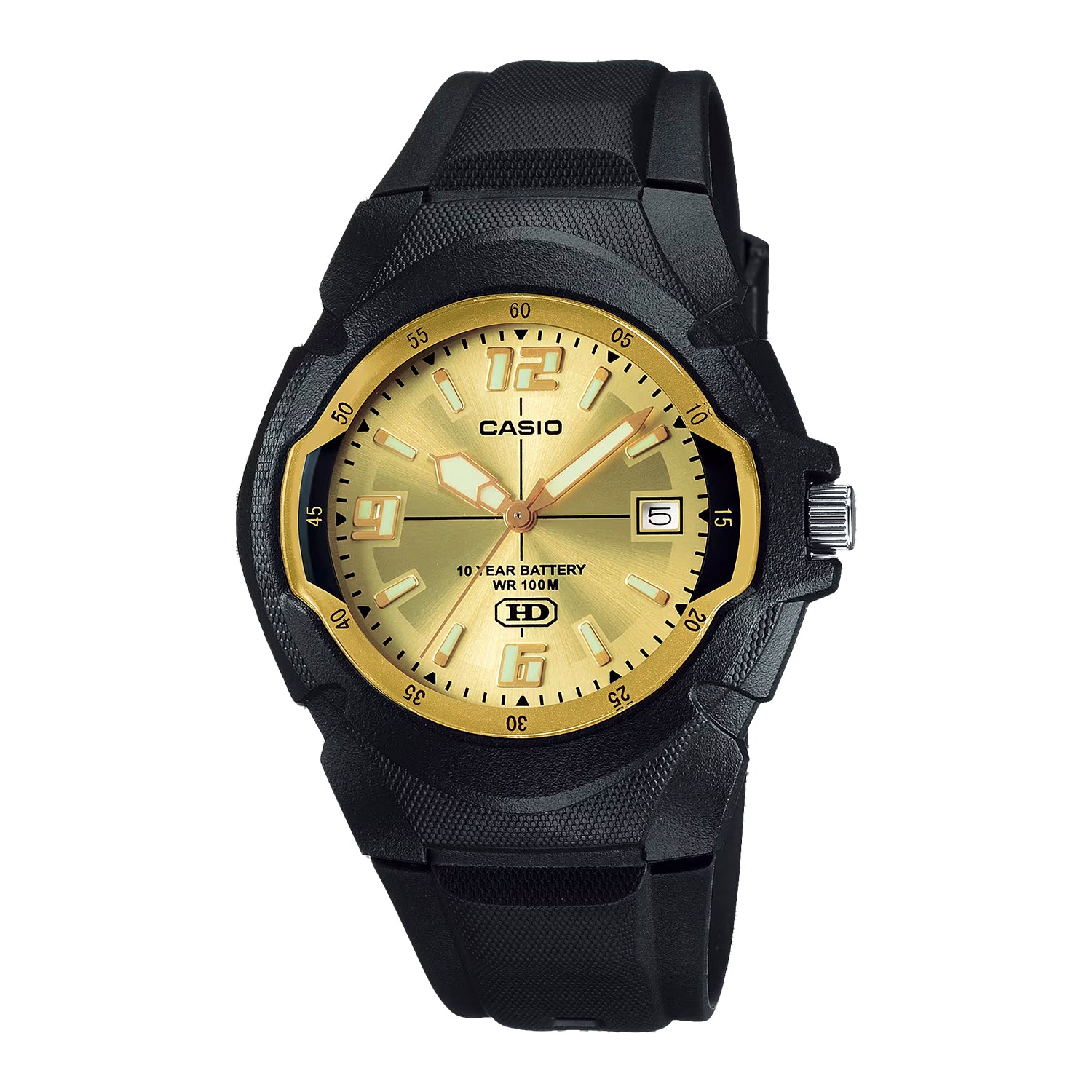 CASIO カシオ MW-600F-9A ブラック ゴールド文字盤 アナログ メンズ 腕時計
