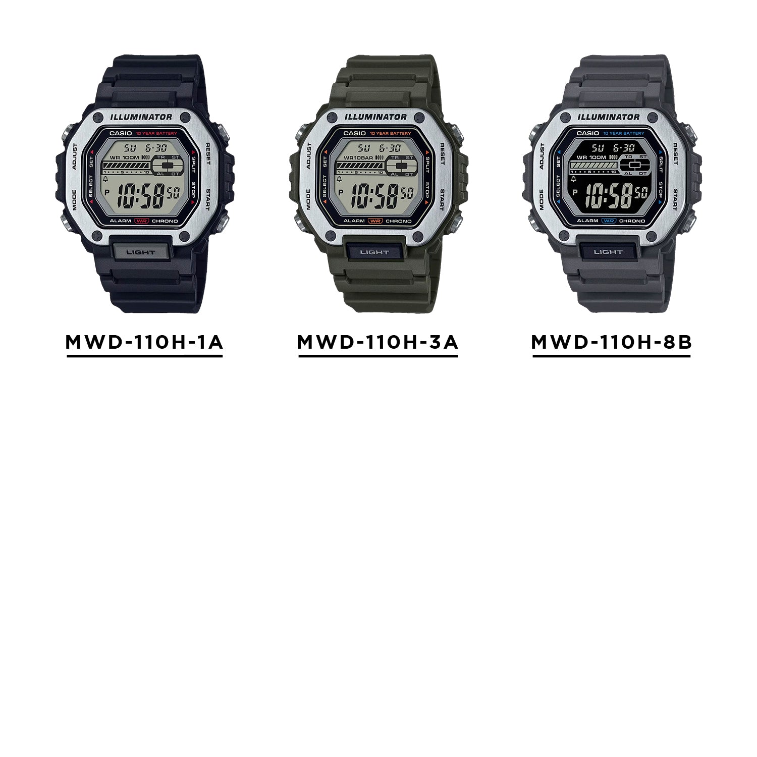 CASIO カシオ MWD-110H デジタル メンズ 腕時計