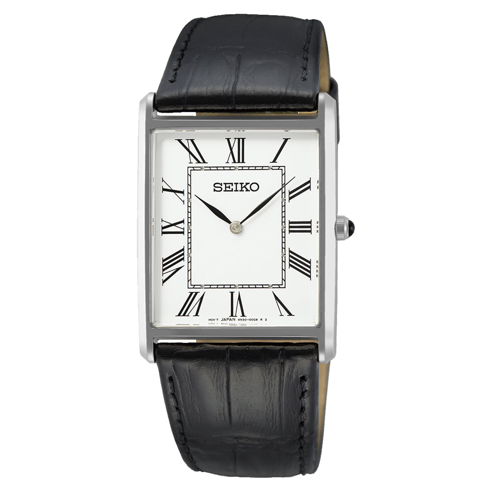 CASIO カシオ SWR049 ブラック ホワイト文字盤 アナログ メンズ 腕時計