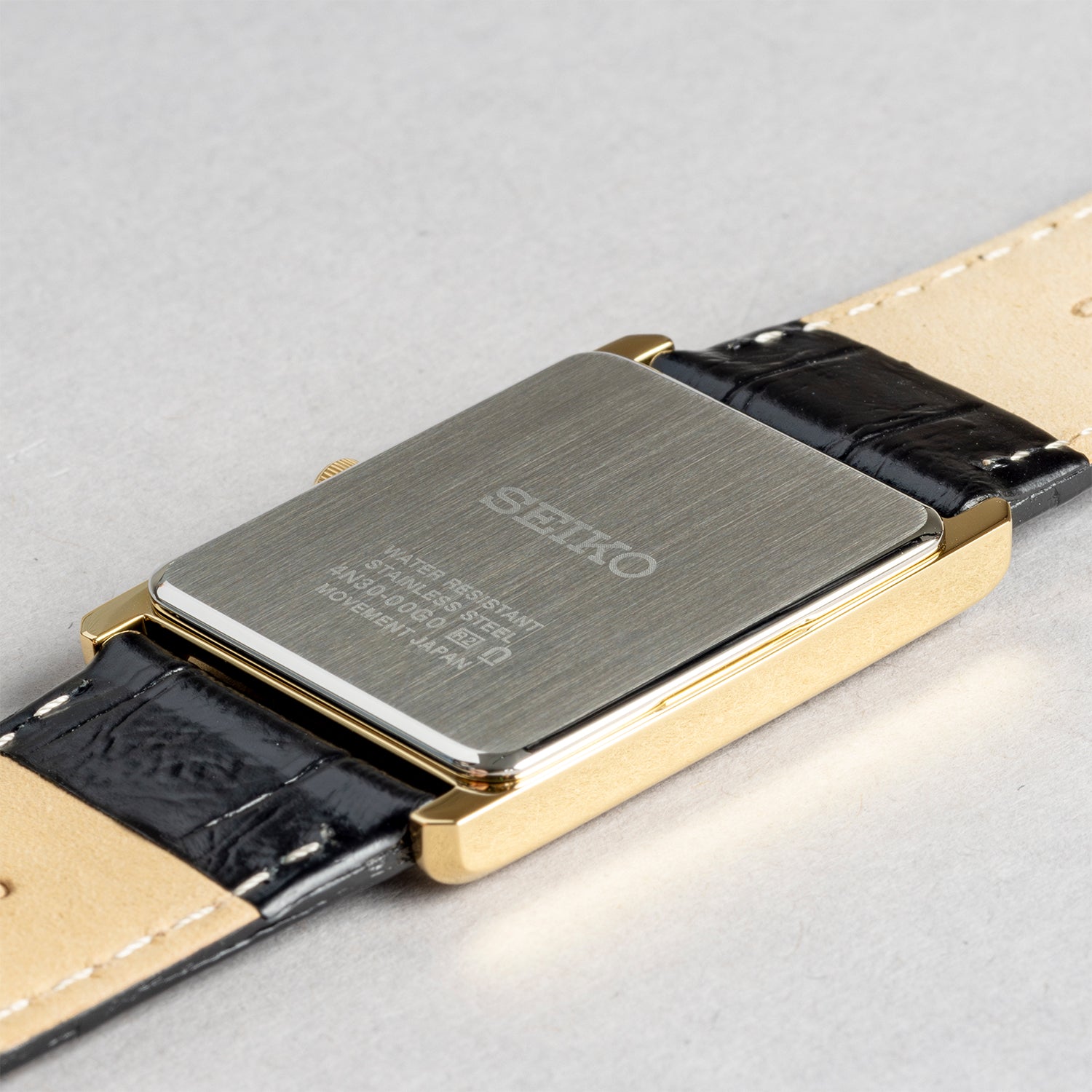 SEIKO セイコー SWR052 ブラック ホワイト文字盤 アナログ メンズ 腕時計 ケースバック