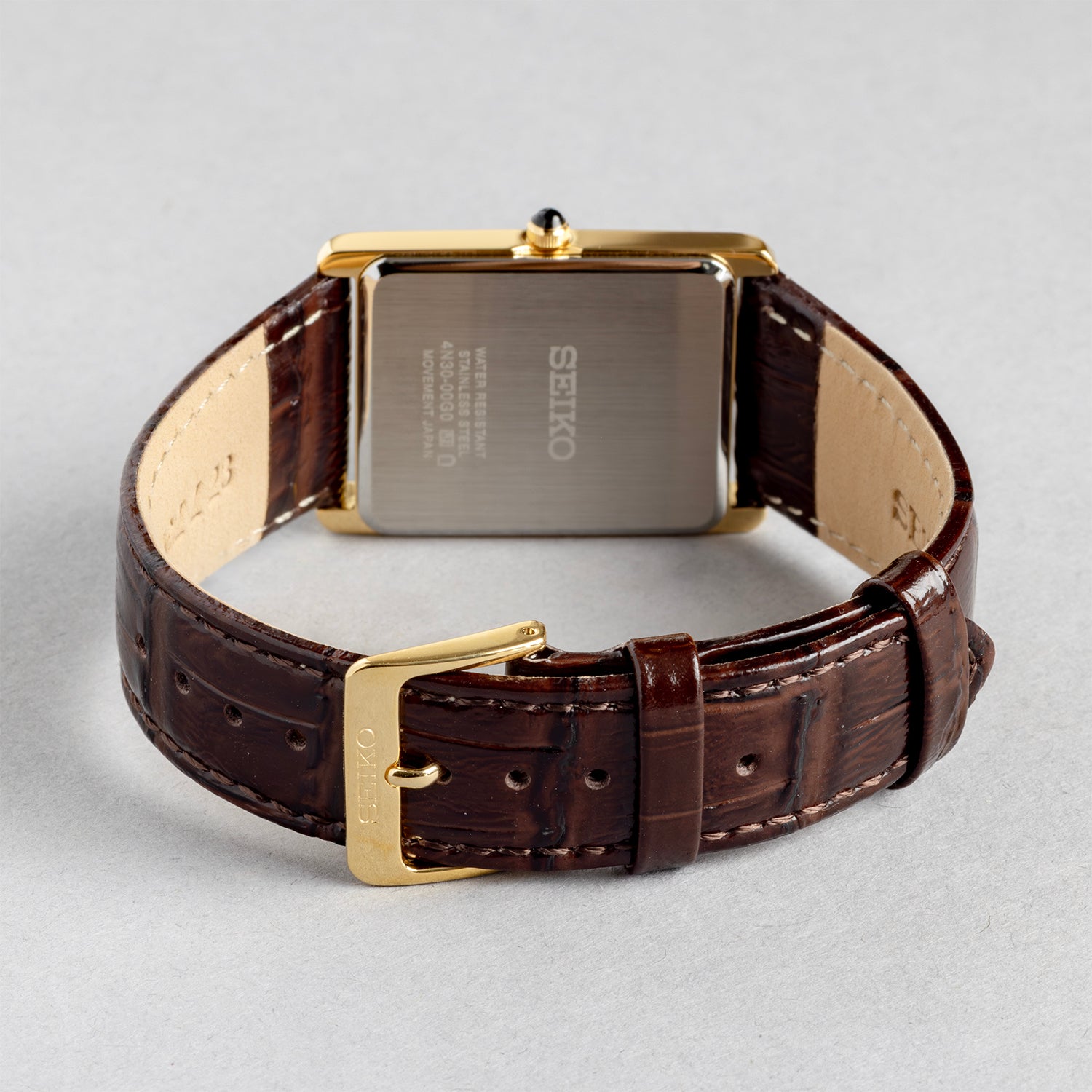 SEIKO セイコー SWR064 ブラウン ゴールド文字盤 アナログ メンズ 腕時計 ベルト