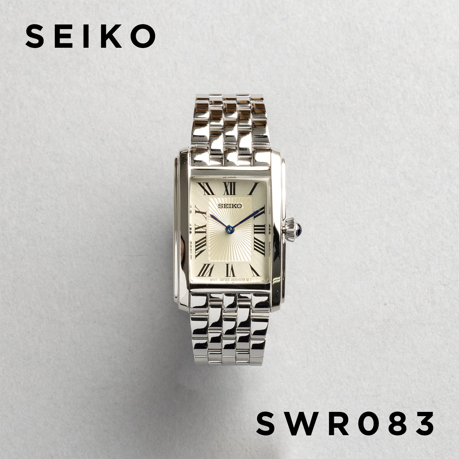 SEIKO セイコー SWR083 シルバー ゴールド文字盤 アナログ レディース 腕時計 正面