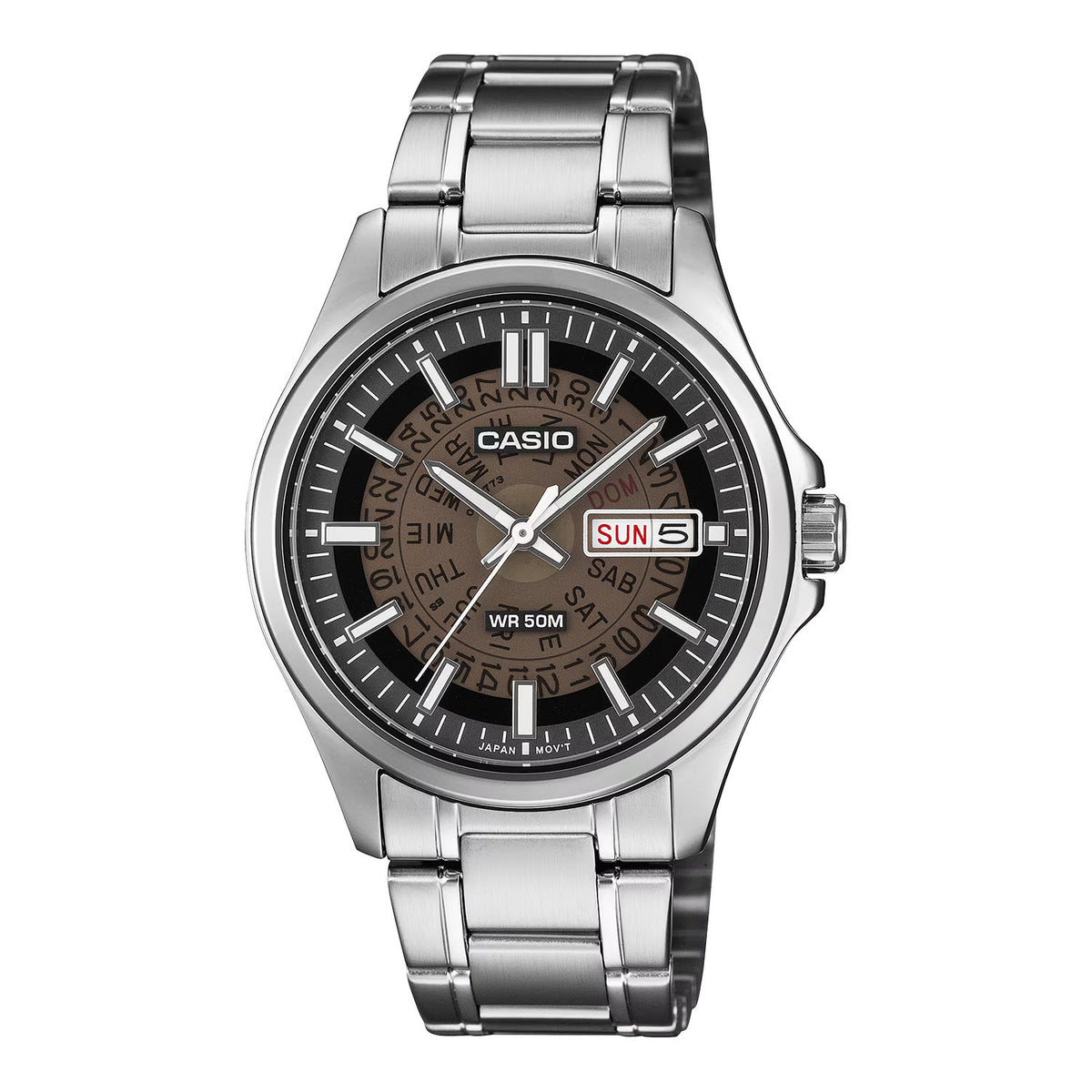 CASIO カシオ MTP-E740-1A シルバー ブラック文字盤 アナログ メンズ 腕時計