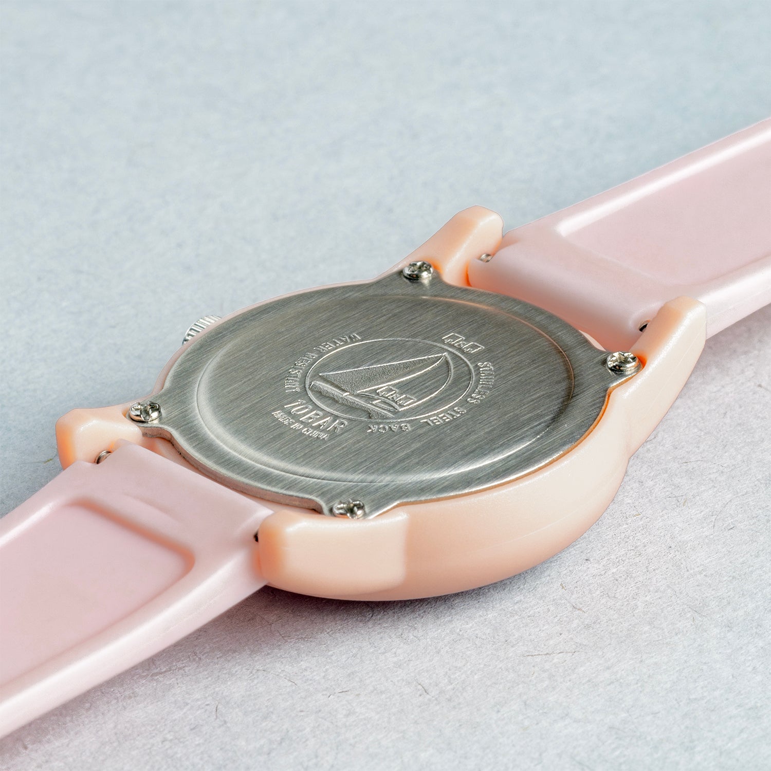 Q&Q QQ V22A-001VY ピンク ピンク文字盤 アナログ キッズ 腕時計 ケースバック