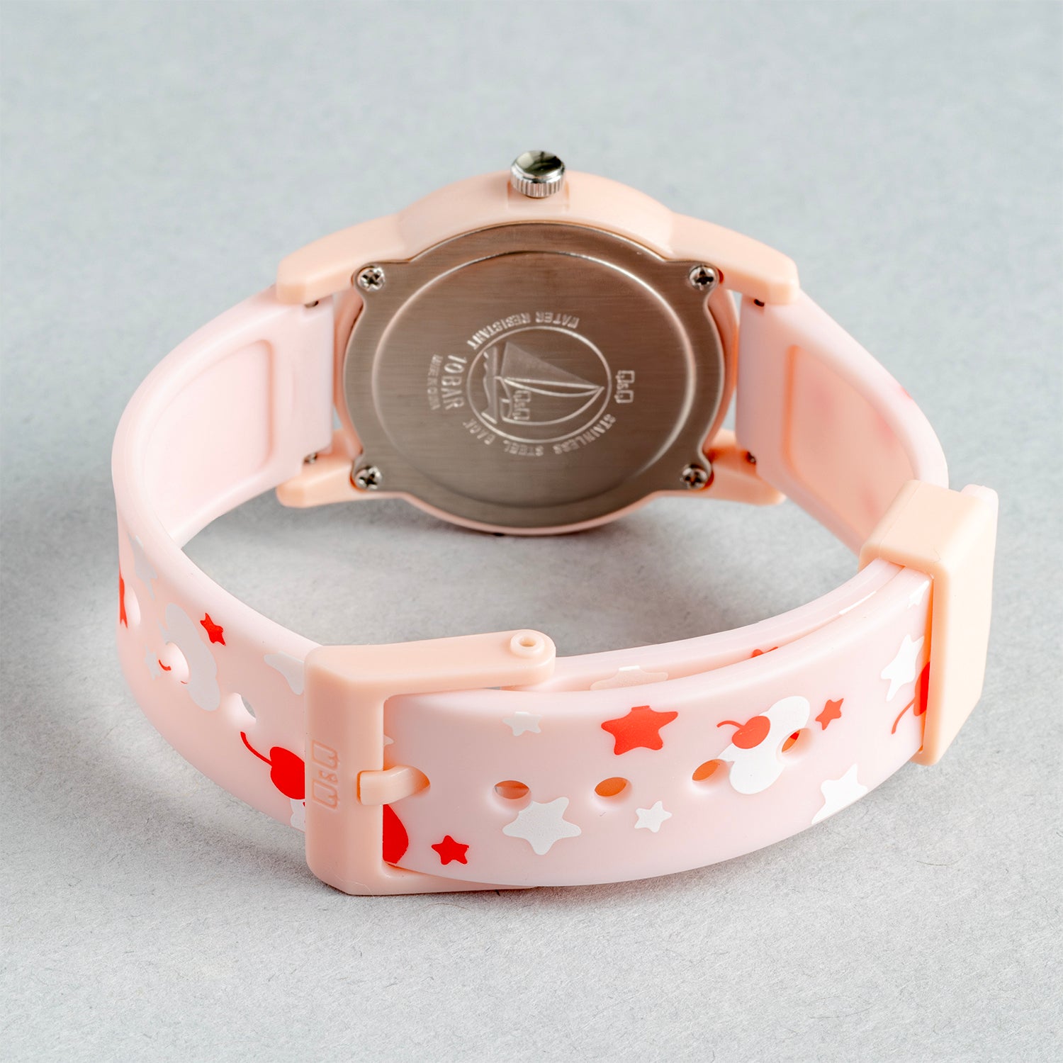 Q&Q QQ V22A-001VY ピンク ピンク文字盤 アナログ キッズ 腕時計 ベルト