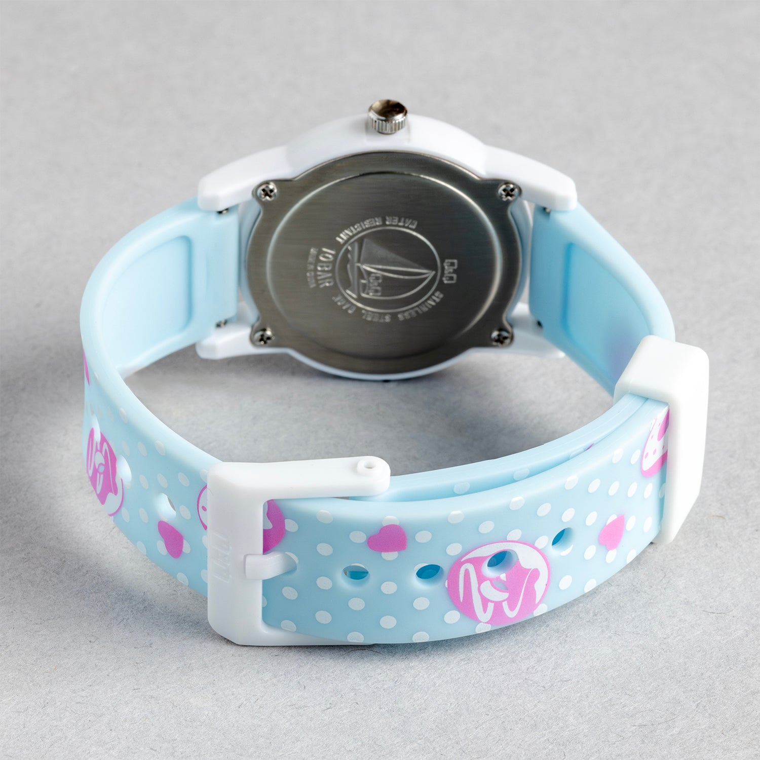 Q&Q QQ V22A-002VY ライトブルー ライトブルー文字盤 アナログ キッズ 腕時計 ベルト