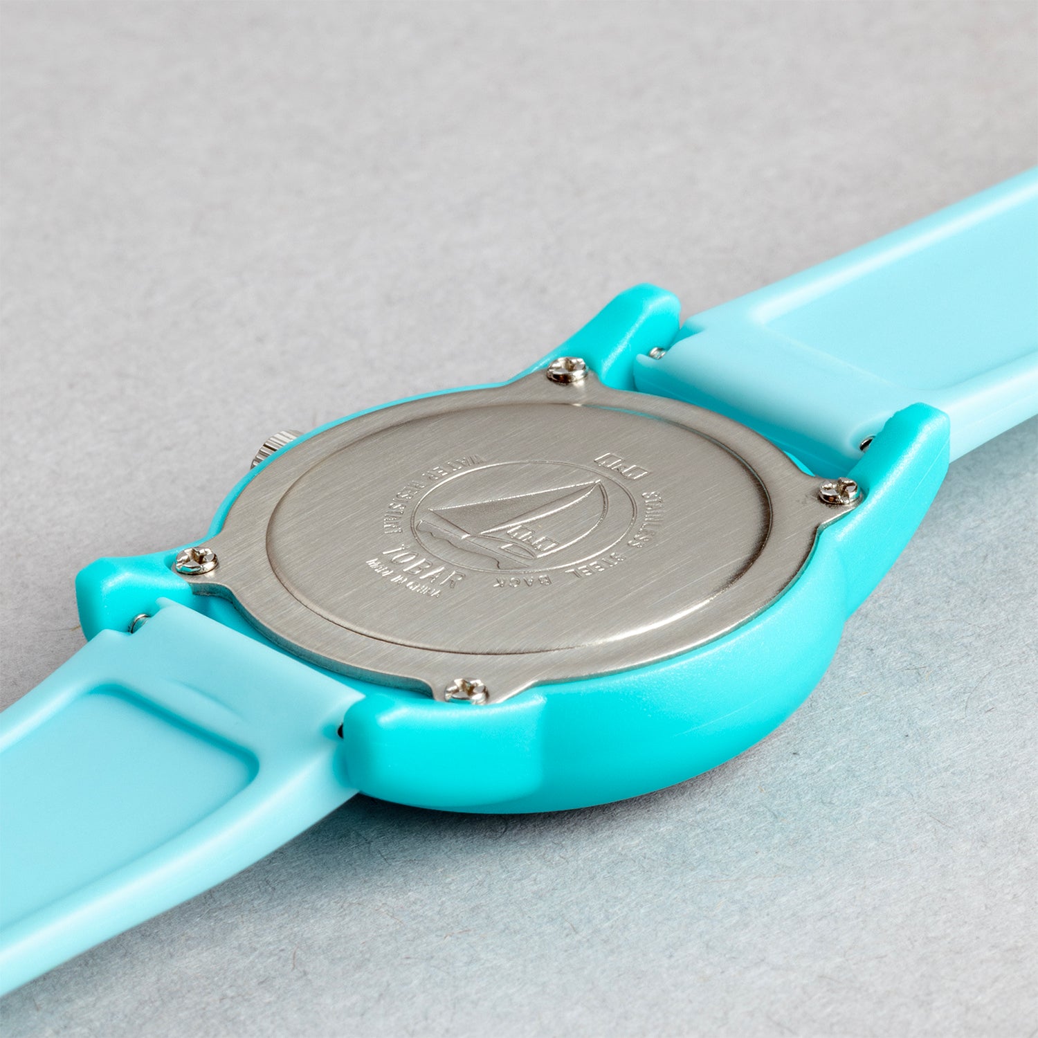 Q&Q QQ V22A-006VY ブルー ホワイト文字盤 アナログ キッズ 腕時計 ケースバック