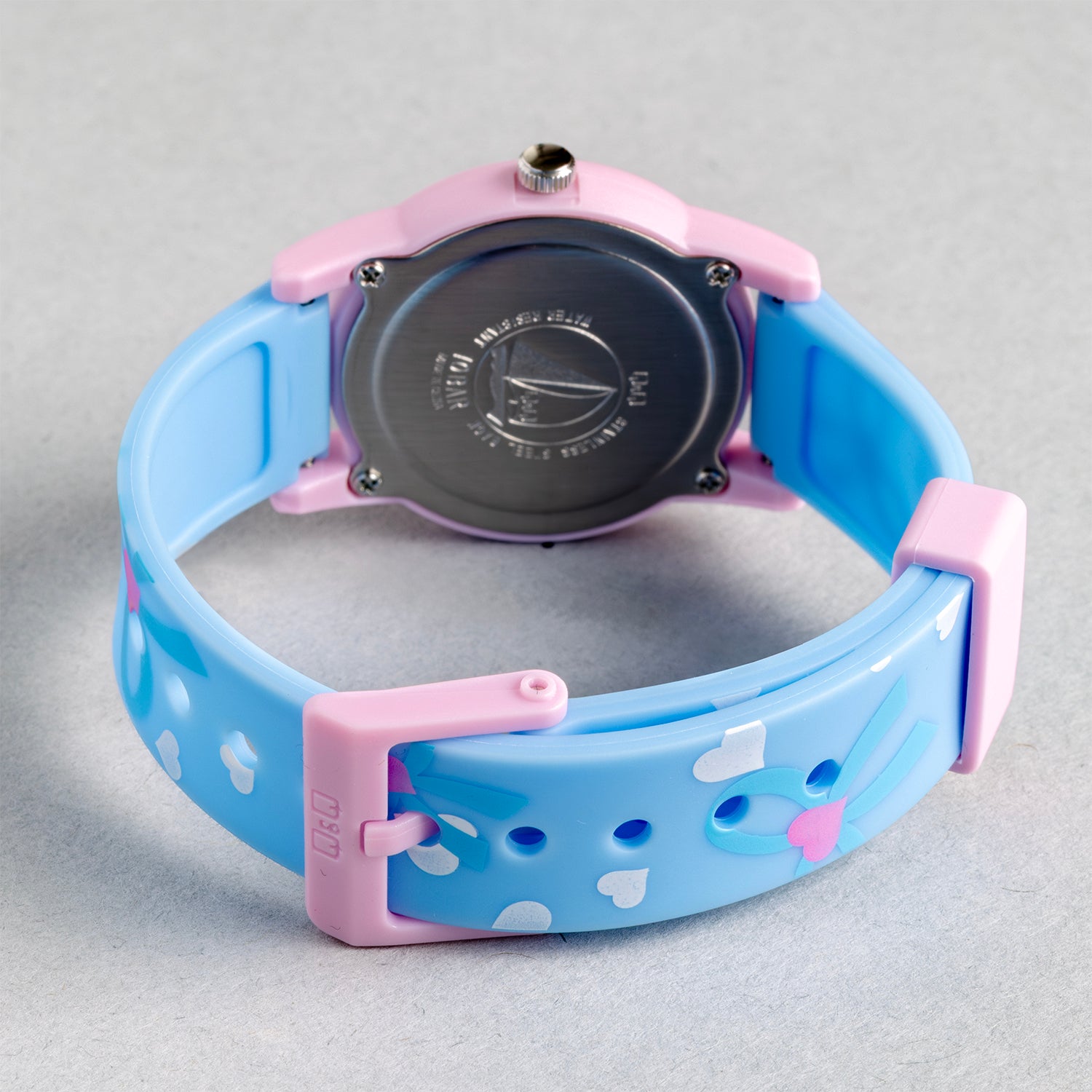 Q&Q QQ V22A-008VY ブルー ホワイト文字盤 アナログ キッズ 腕時計 ベルト