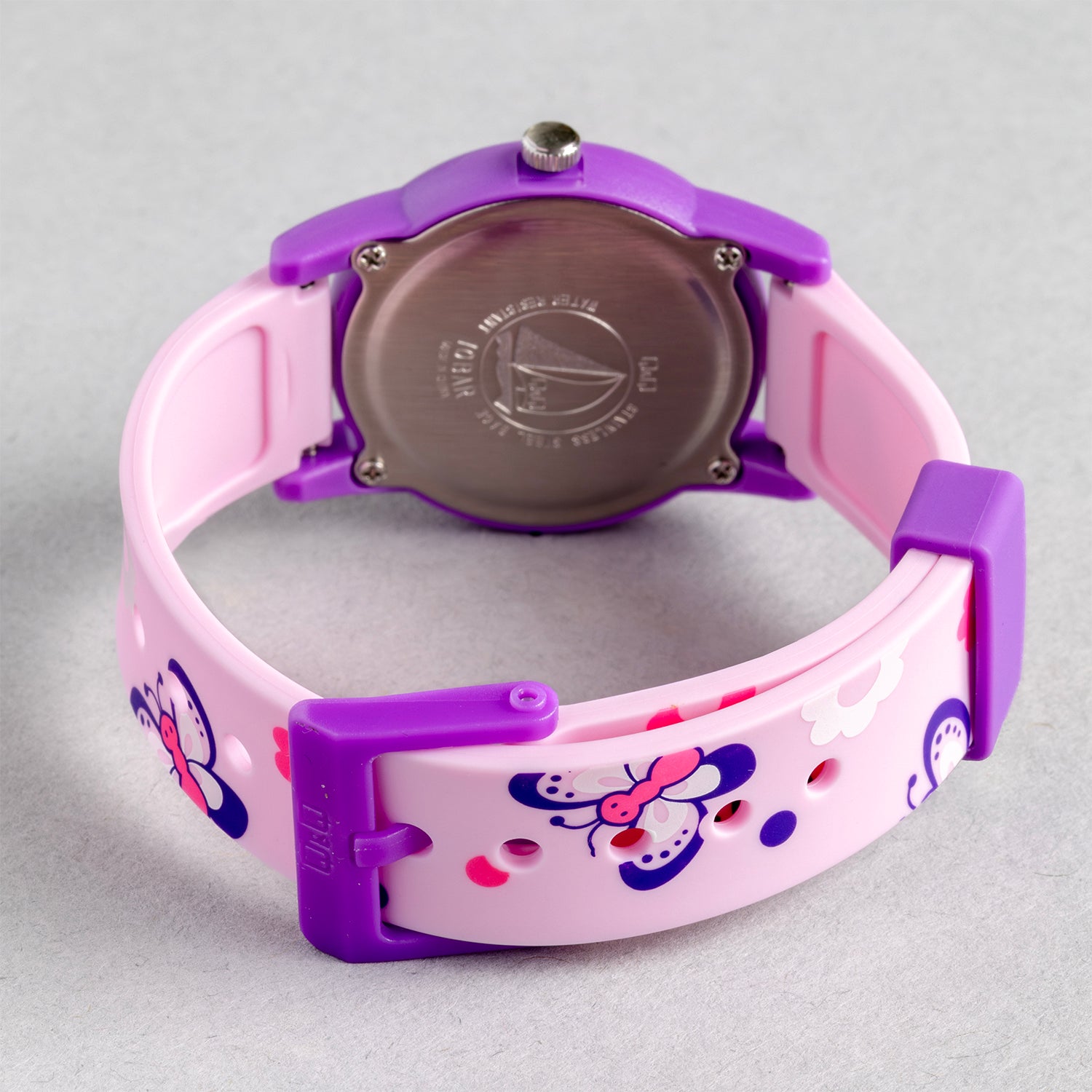 Q&Q QQ V22A-009VY ピンク ホワイト文字盤 アナログ キッズ 腕時計 ベルト