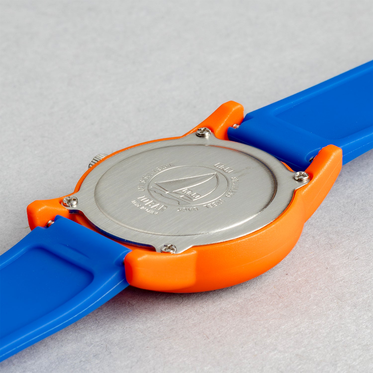 Q&Q QQ V22A-011VY ブルー ホワイト文字盤 アナログ キッズ 腕時計 ケースバック