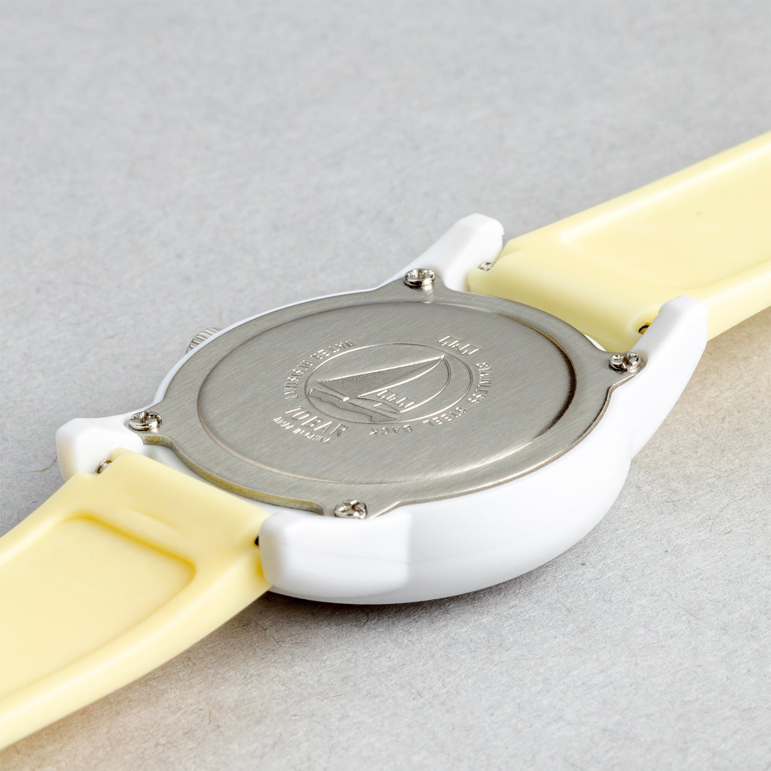 Q&Q QQ V22A-018VY イエロー イエロー文字盤 アナログ キッズ 腕時計 ケースバック