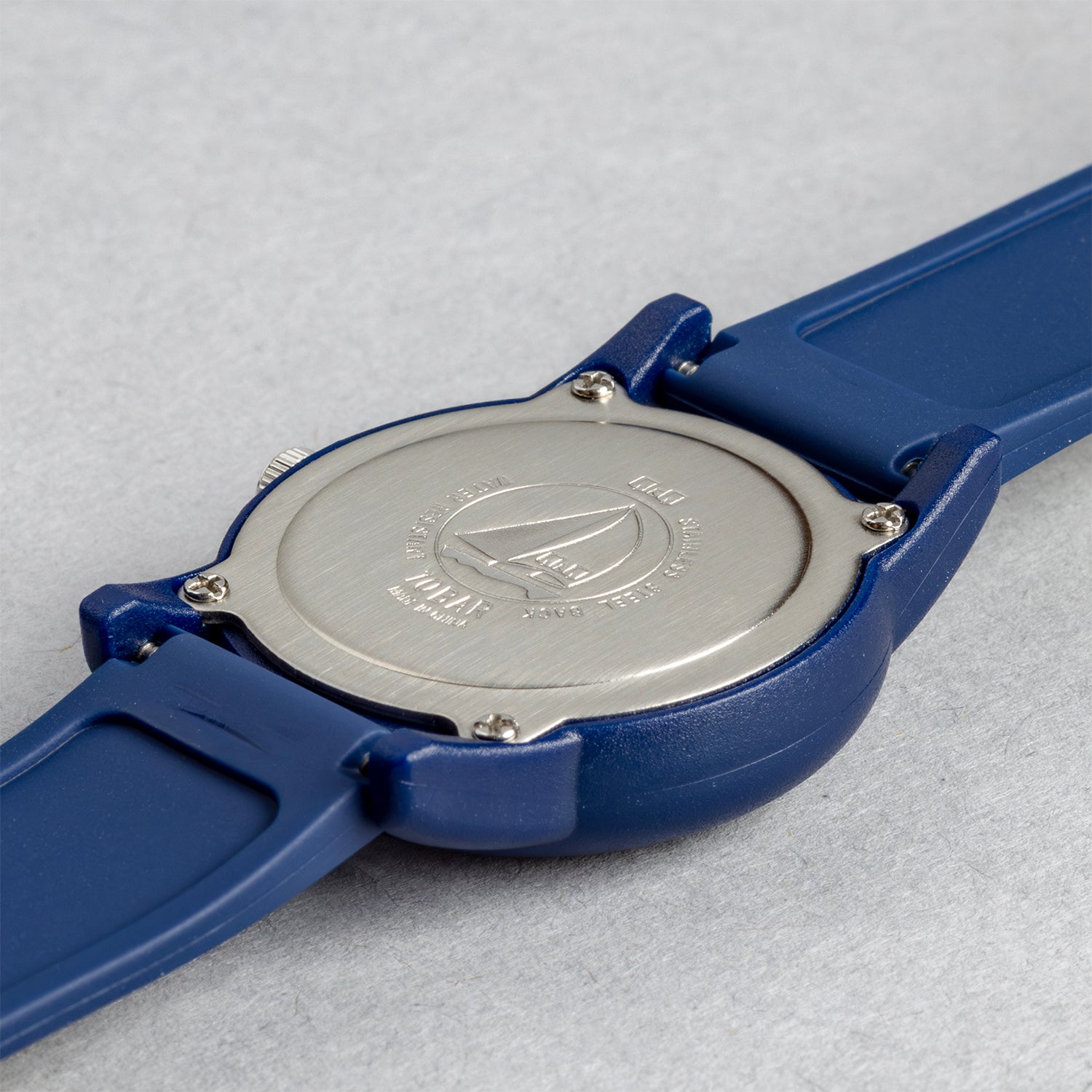 Q&Q QQ V22A-020VY ネイビー ホワイト文字盤 アナログ キッズ 腕時計 ケースバック