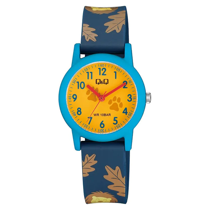 Q&Q QQ V23A-004VY ネイビー イエロー文字盤 アナログ キッズ 腕時計