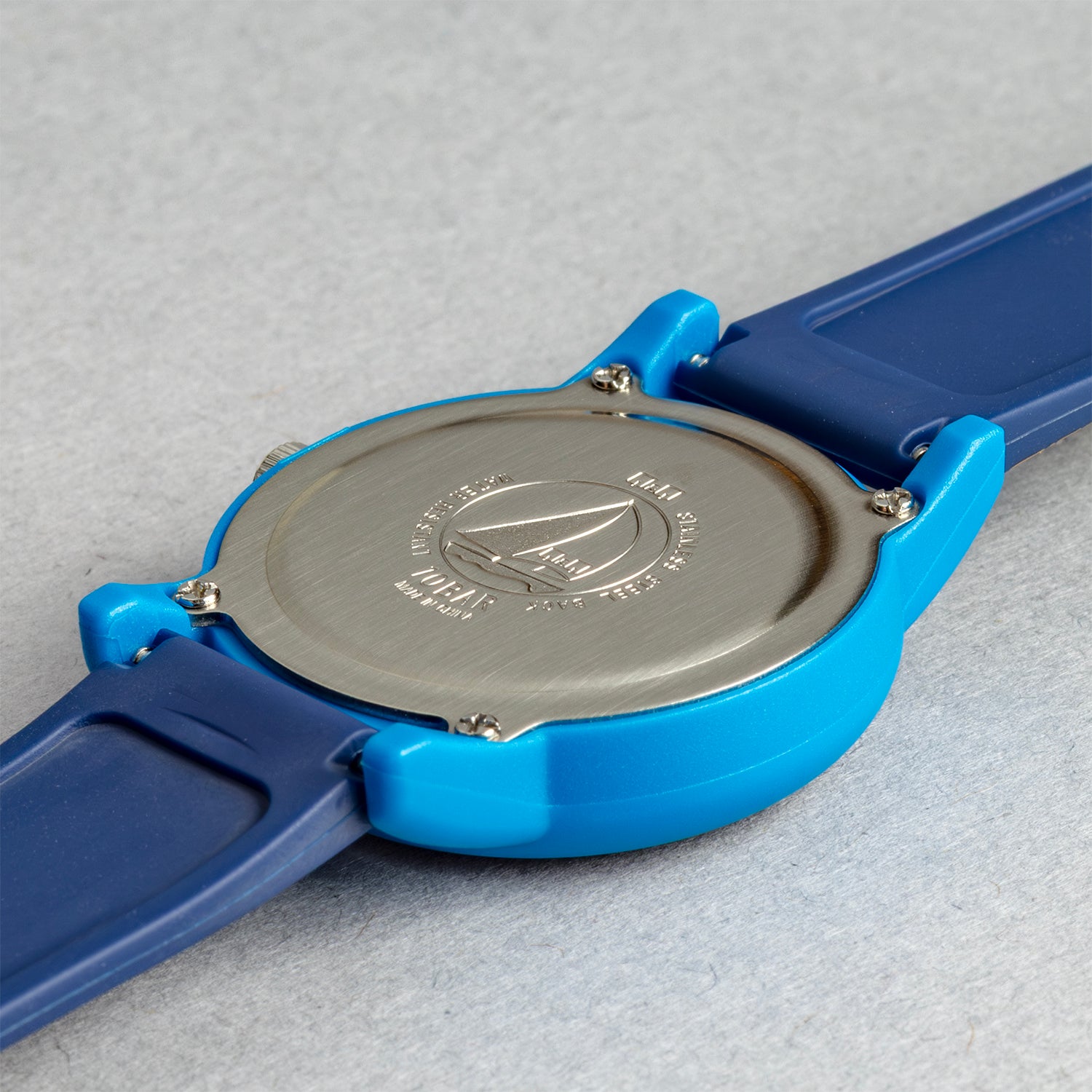 Q&Q QQ V23A-004VY ネイビー イエロー文字盤 アナログ キッズ 腕時計 ケースバック