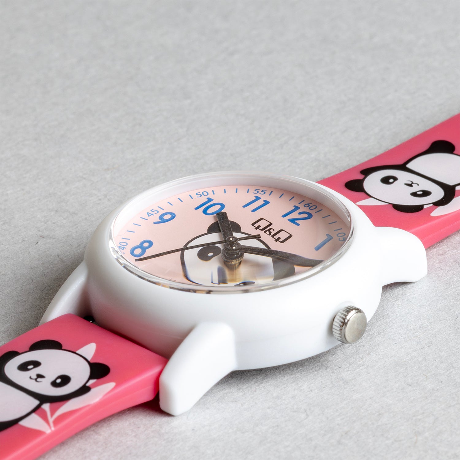 Q&Q QQ V23A-006VY ピンク ピンク文字盤 アナログ キッズ 腕時計 斜め