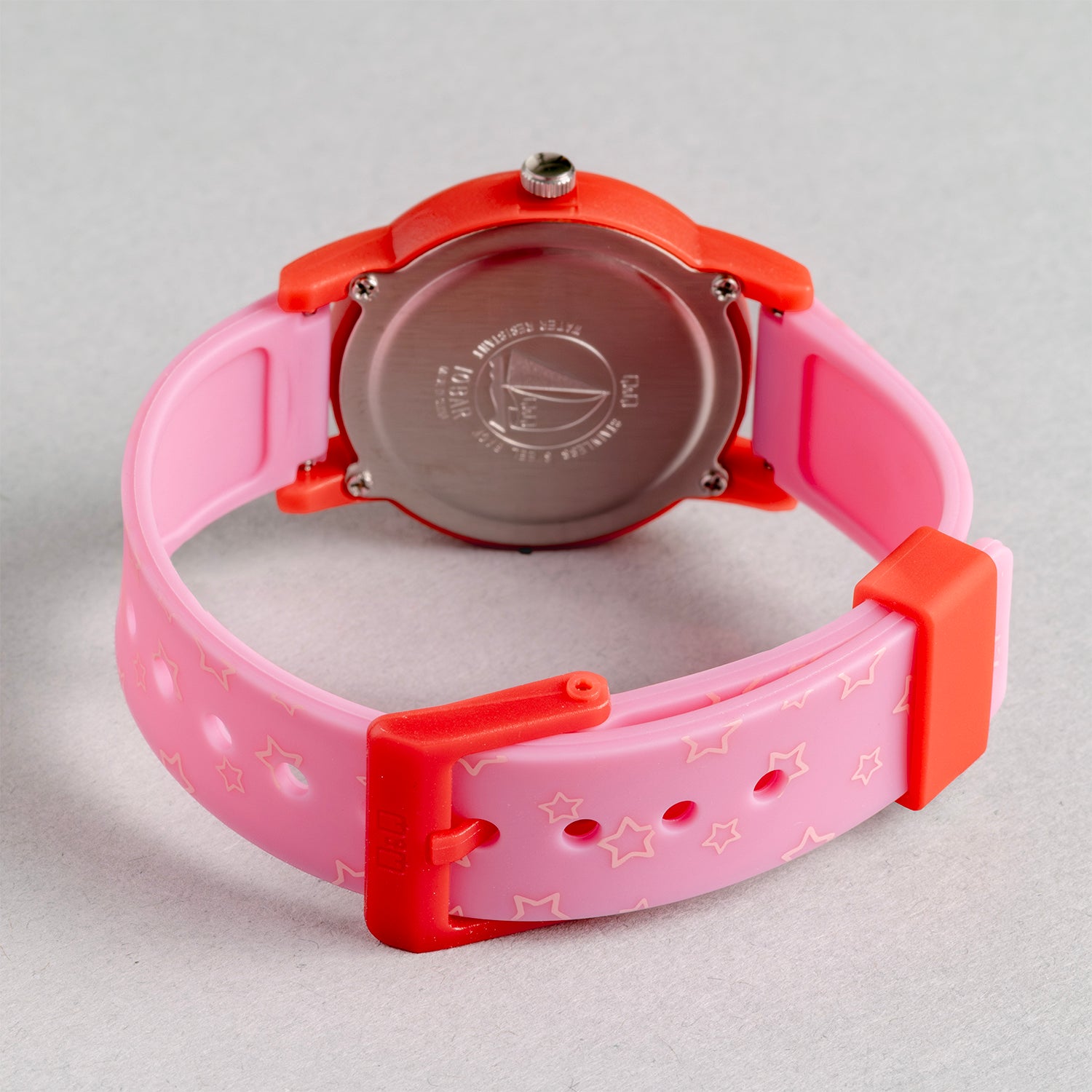 Q&Q QQ V23A-008VY ピンク ホワイト文字盤 アナログ キッズ 腕時計 ベルト